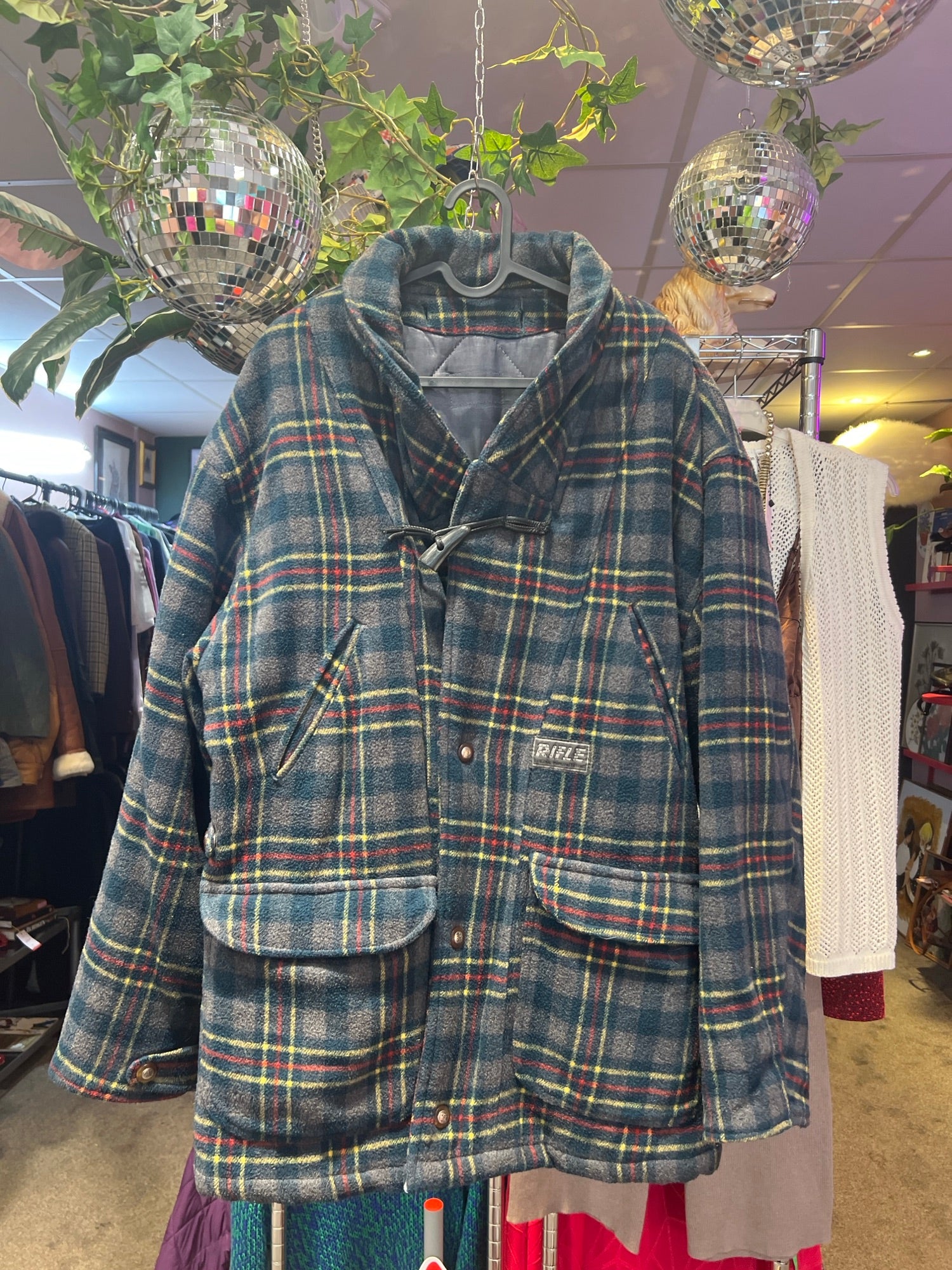 Wool coat vintage rifle