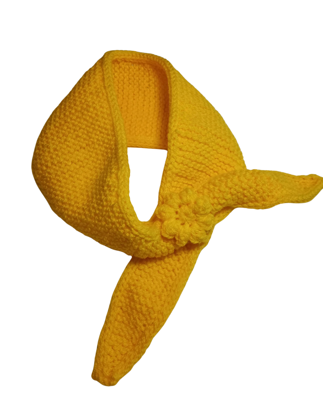 Yellow Sophie scarf with flower