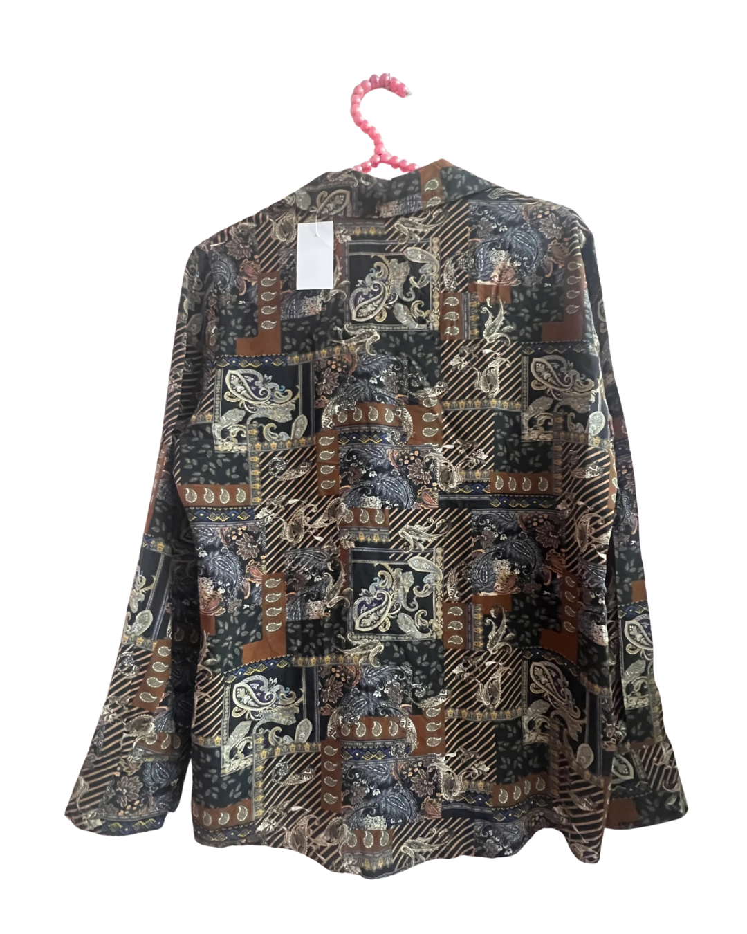 Bohemian Pattern "Falconeri" Silk Shirt