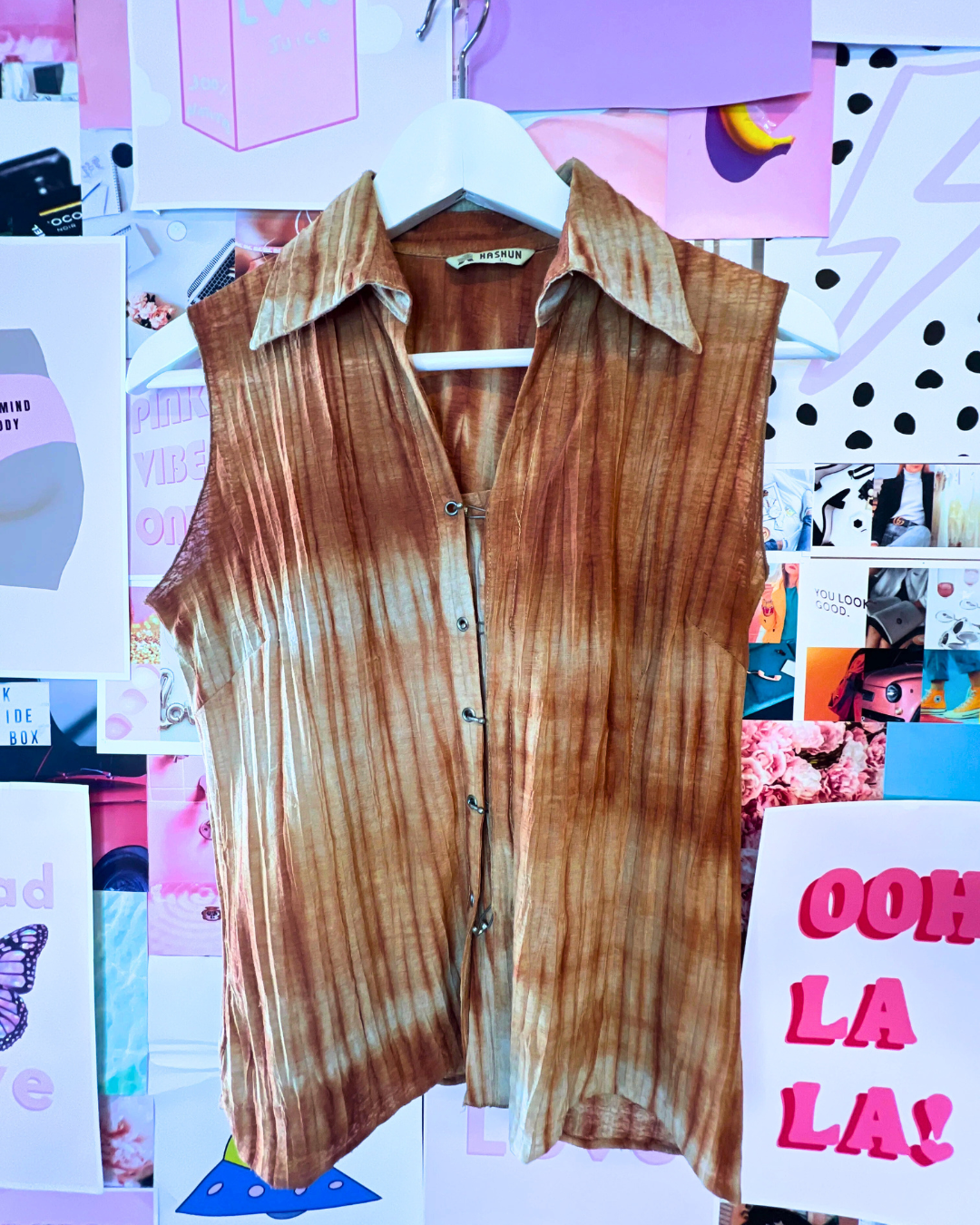 Y2K piercing buttons blouse