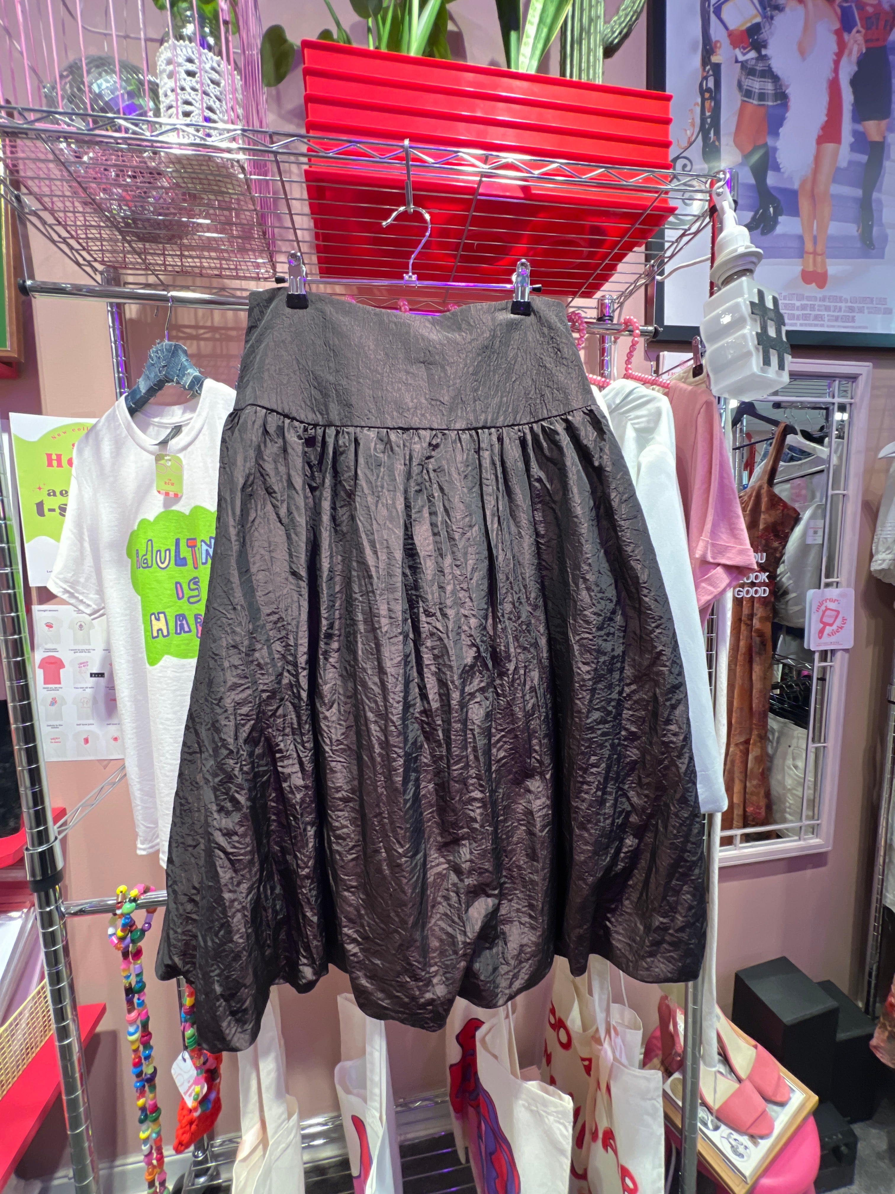 Metallic brown skirt