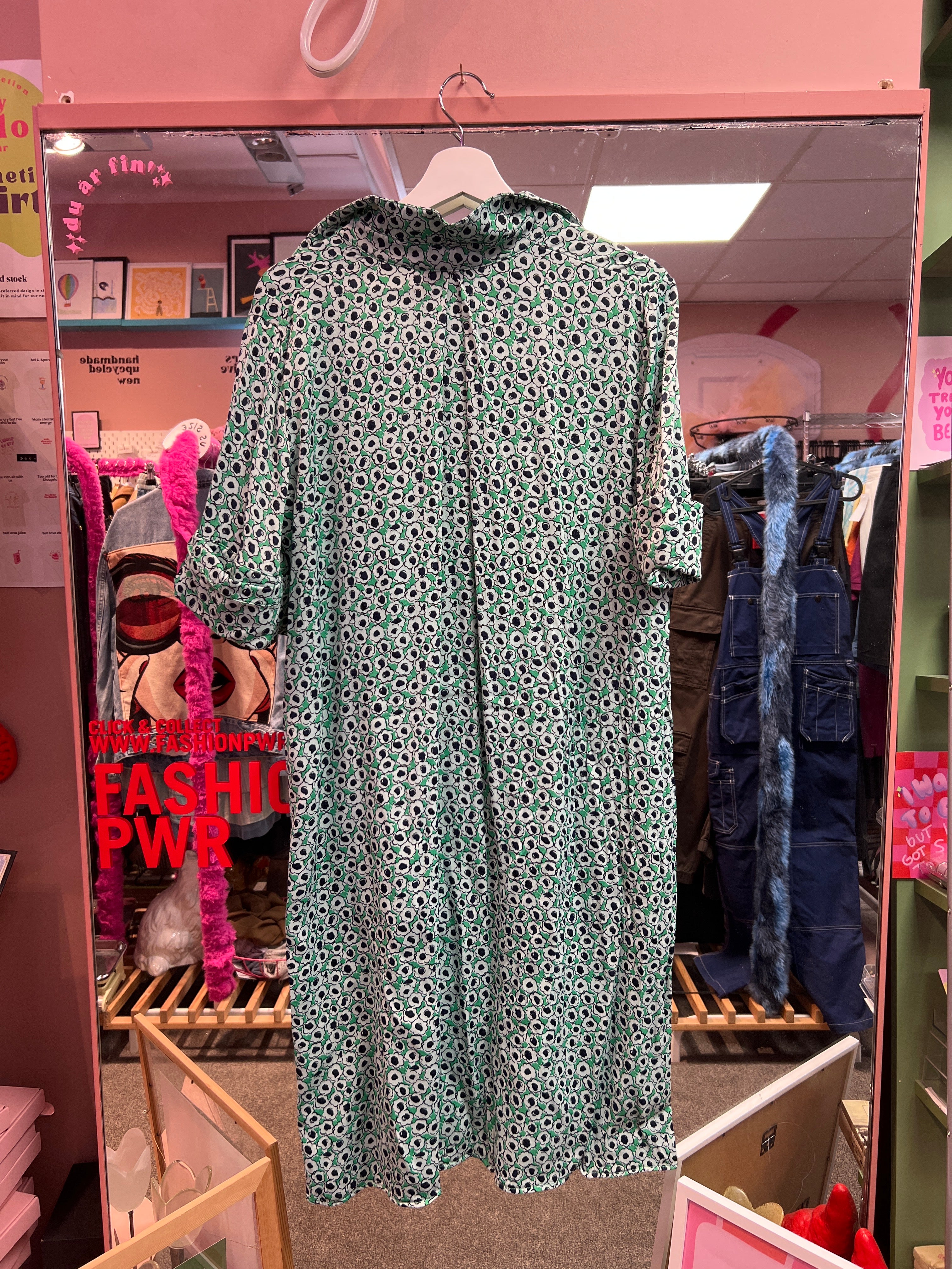 Arket green flower dress