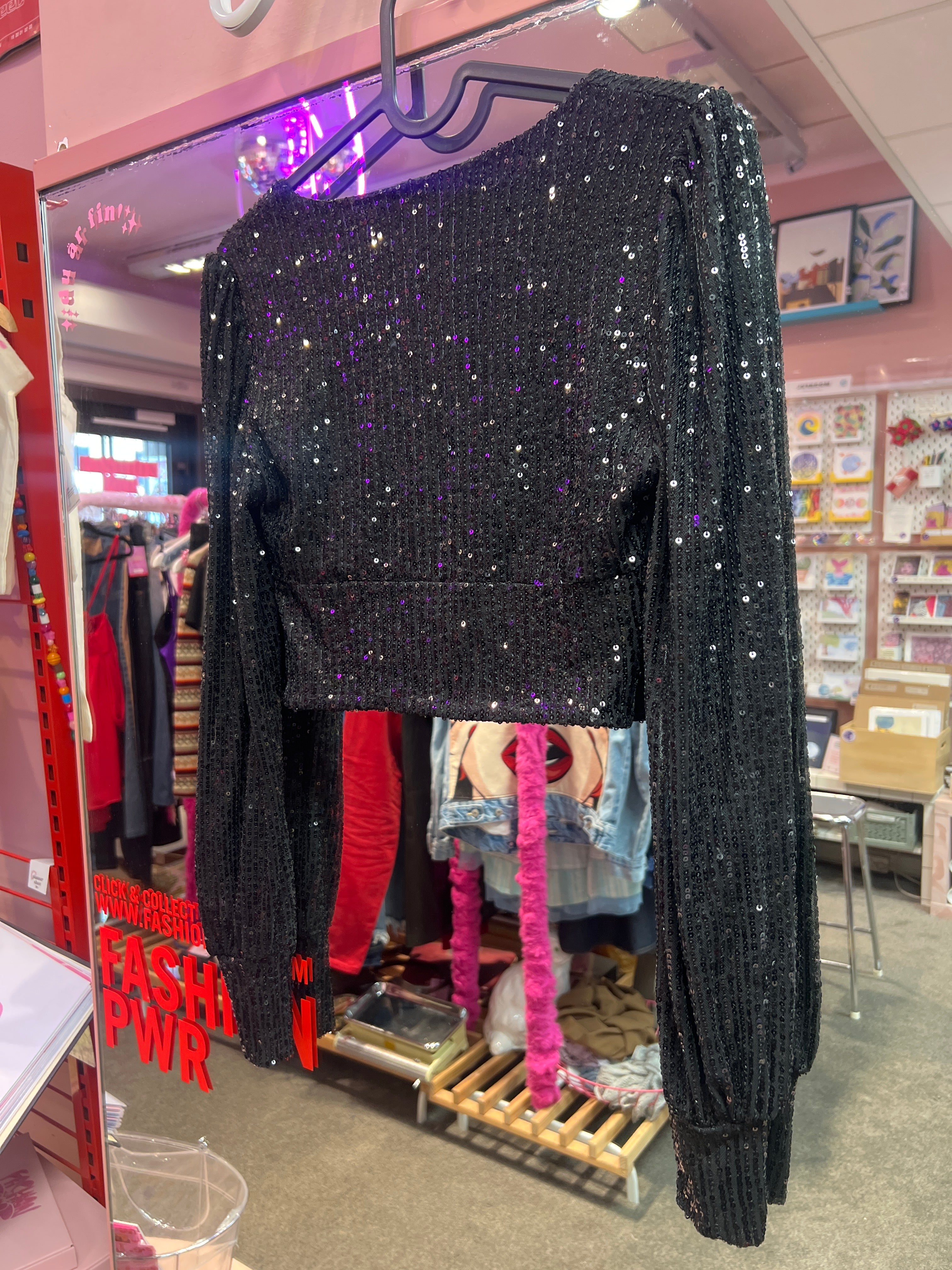 Sequin cropped top Amisu