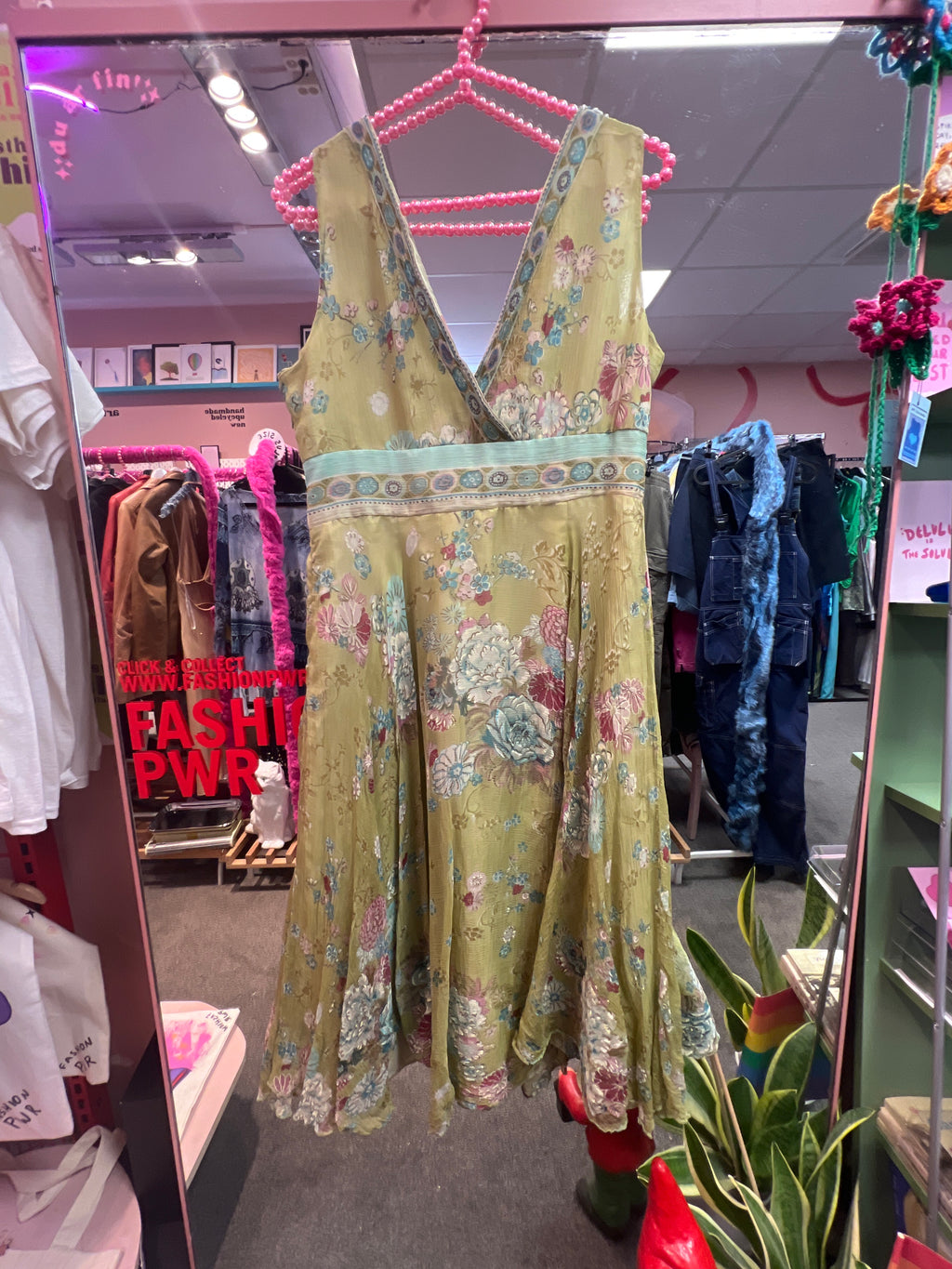 Green flower Derhy dress