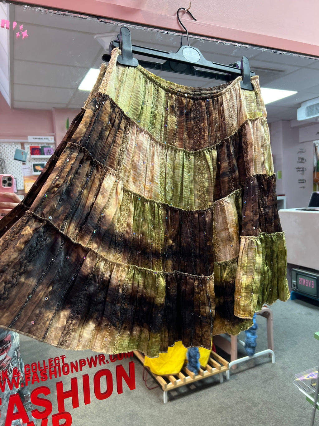 Bohemian tie-dye skirt