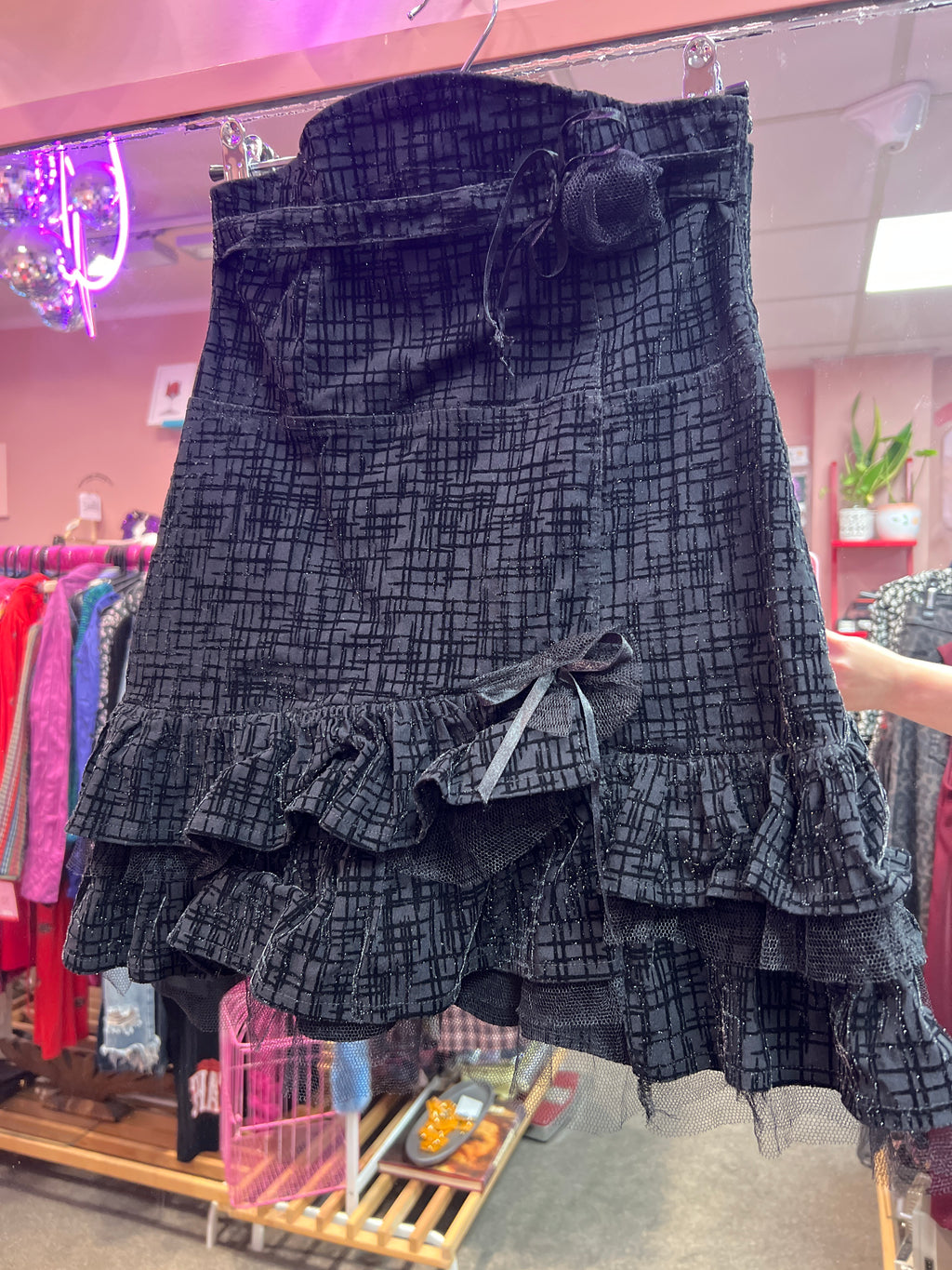Fancy vampire black top / skirt