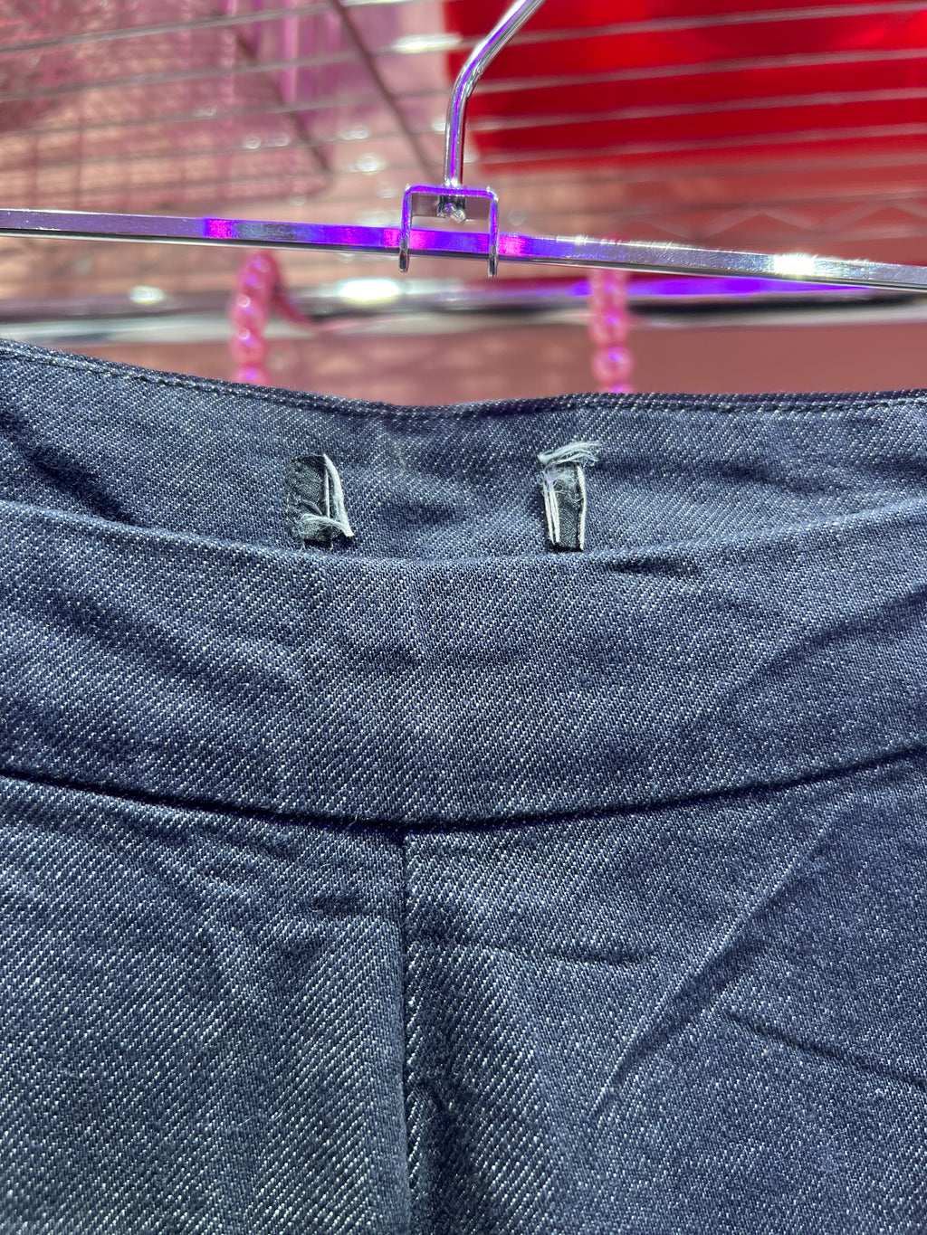 Blue jeans with fringes