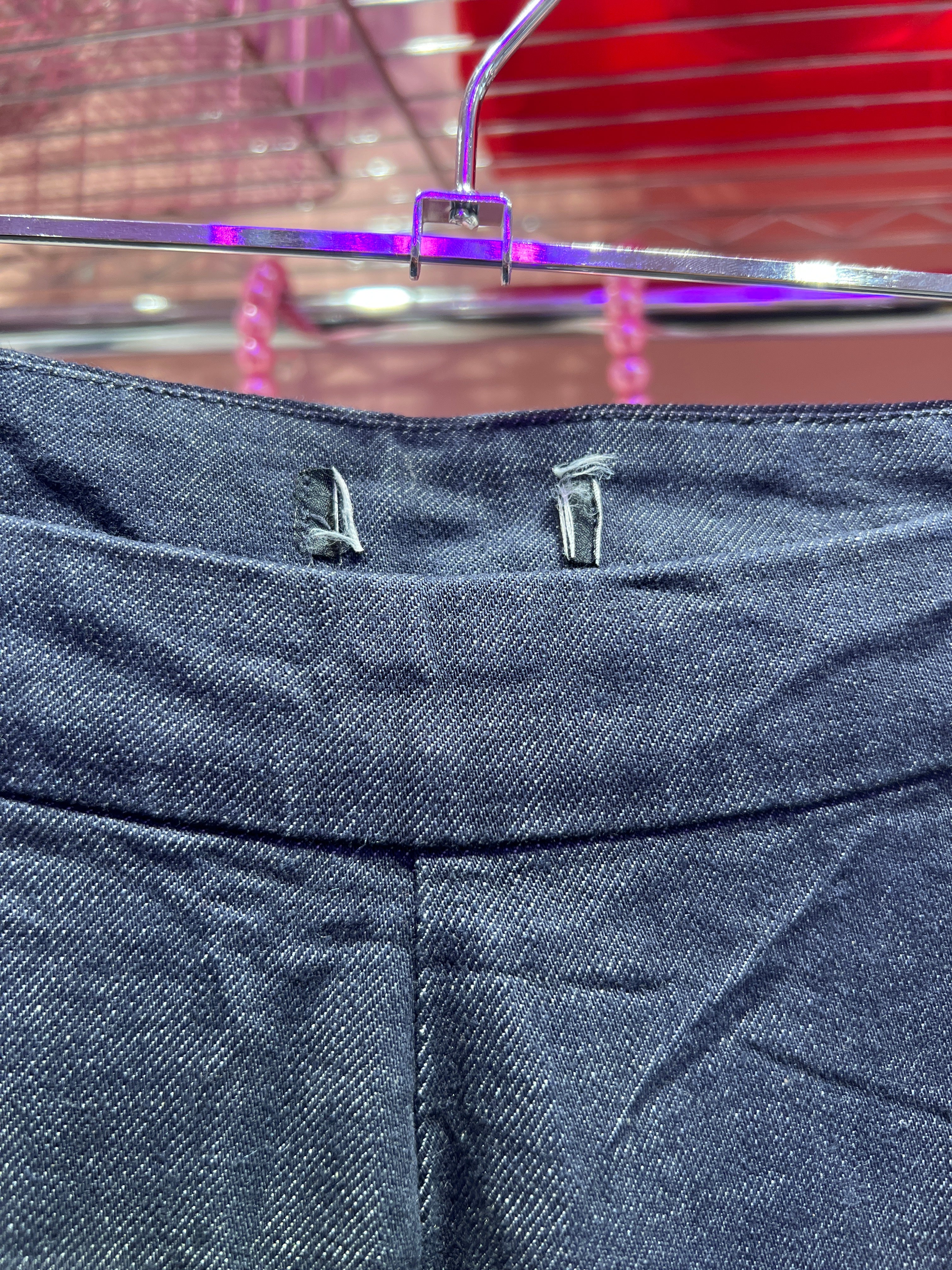 Blue jeans with fringes