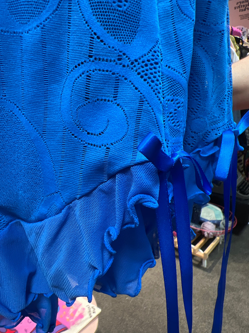 Y2k vibes blue lingerie top