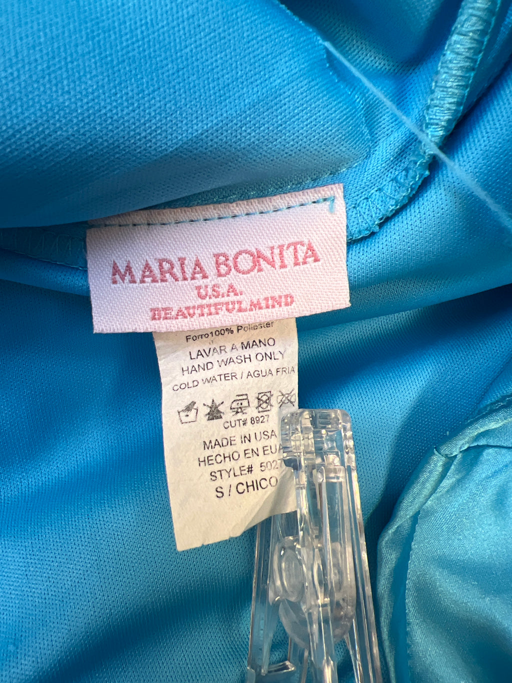 Blue party dress Maria Bonita USA