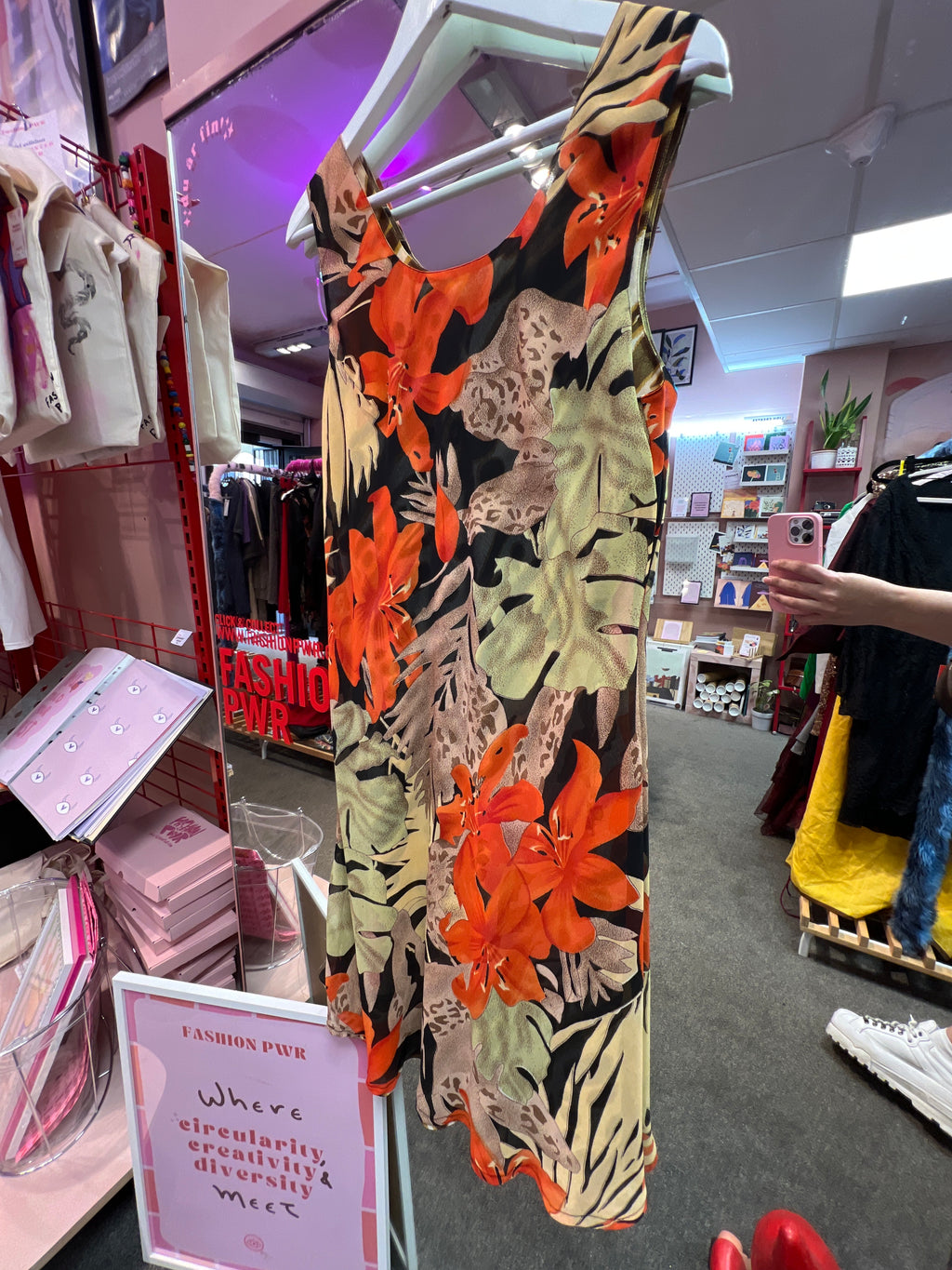 Double sided handmade flowy dress