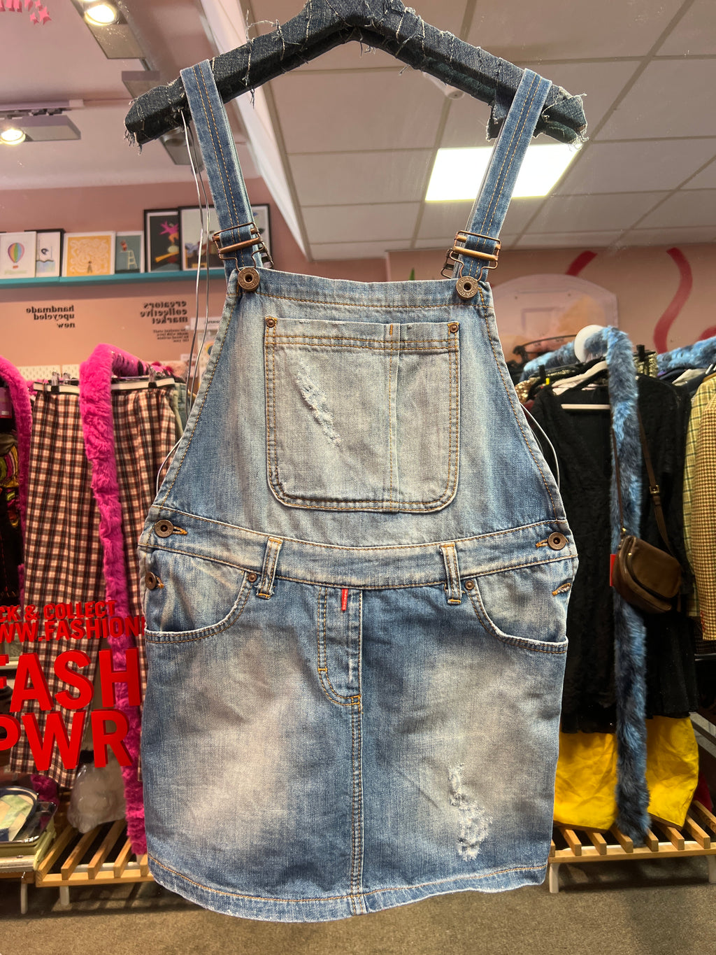 Jeans overall skirt
