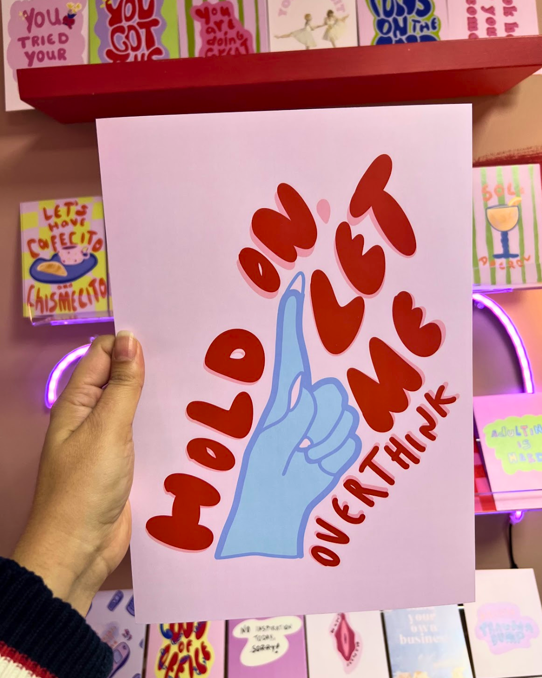 Hold on let me overthink Poster & Postcard