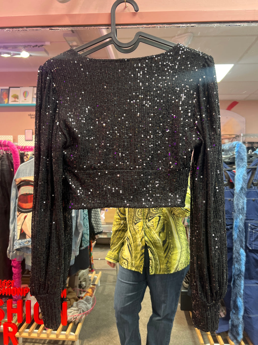 Sequin cropped top Amisu