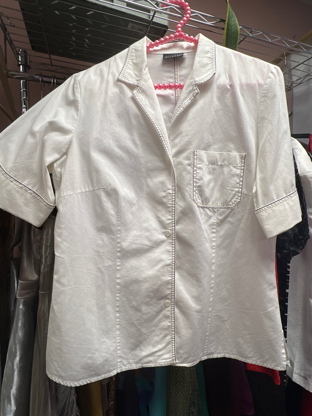 White shirt with cool details