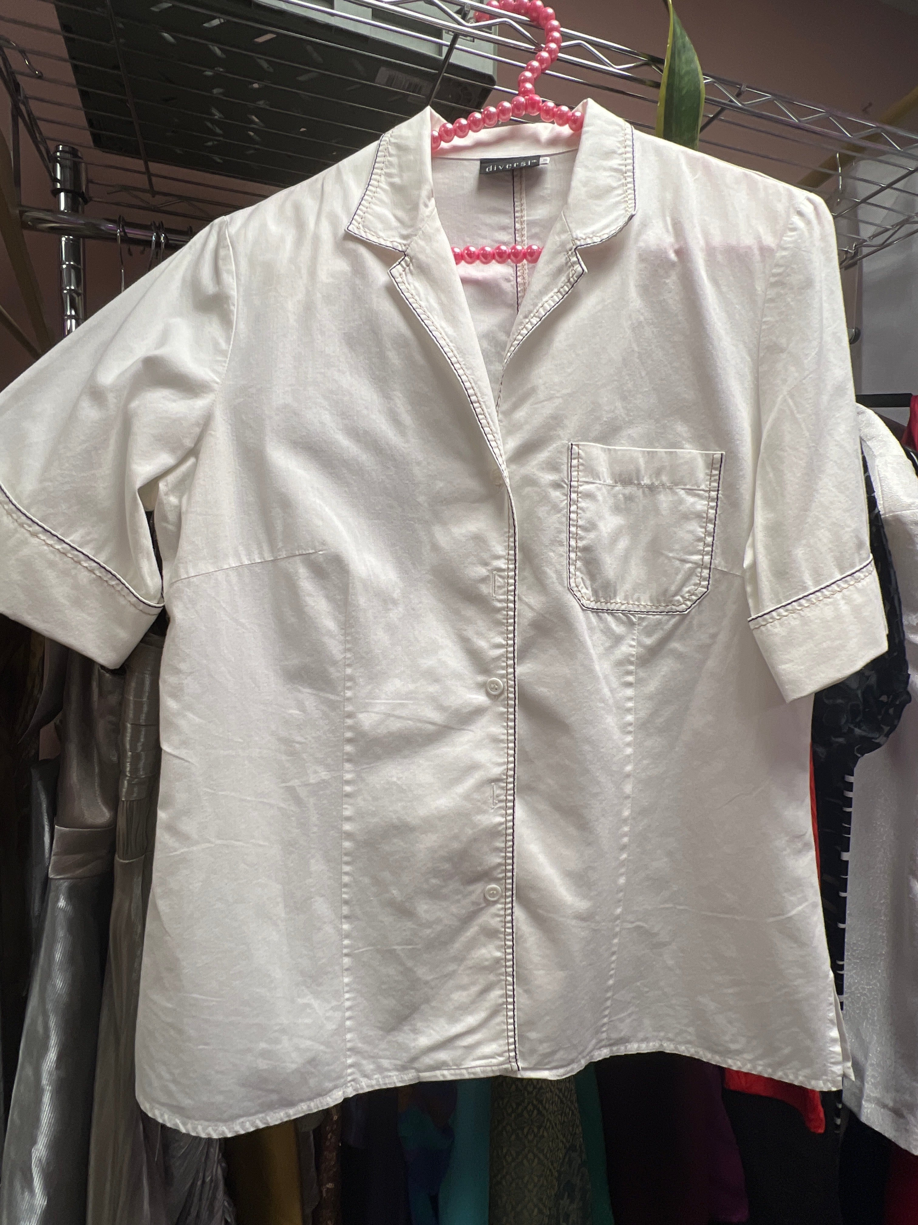 White shirt with cool details