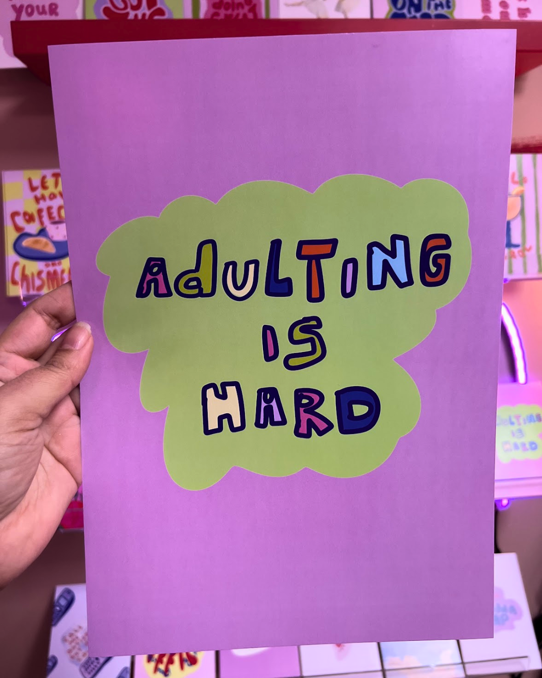 Adulting is hard Poster & Postcard