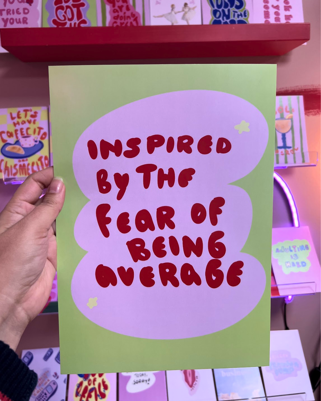 Inspired by the fear of being average Poster & Postcard