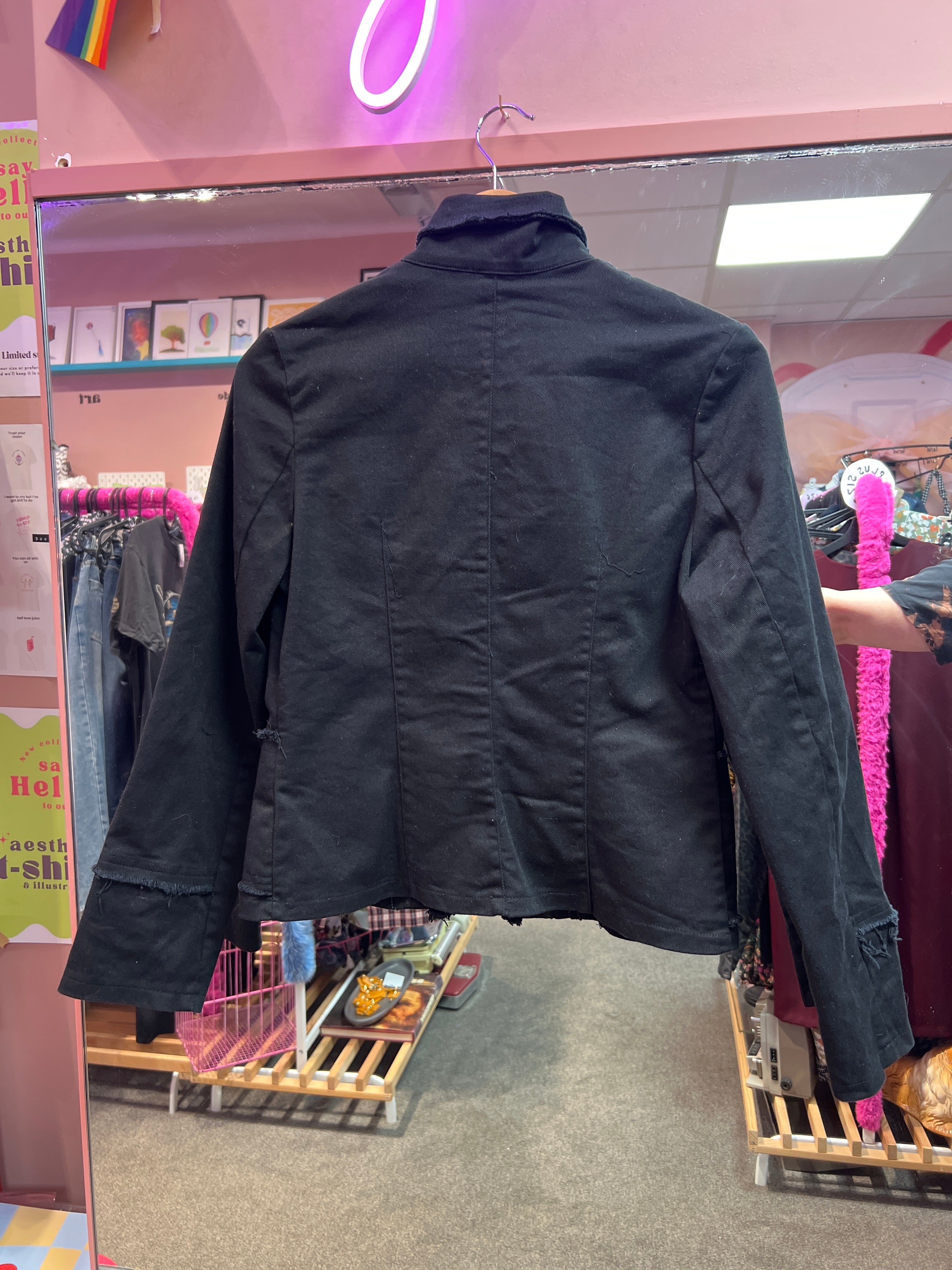 Romantic goth vibes black jacket