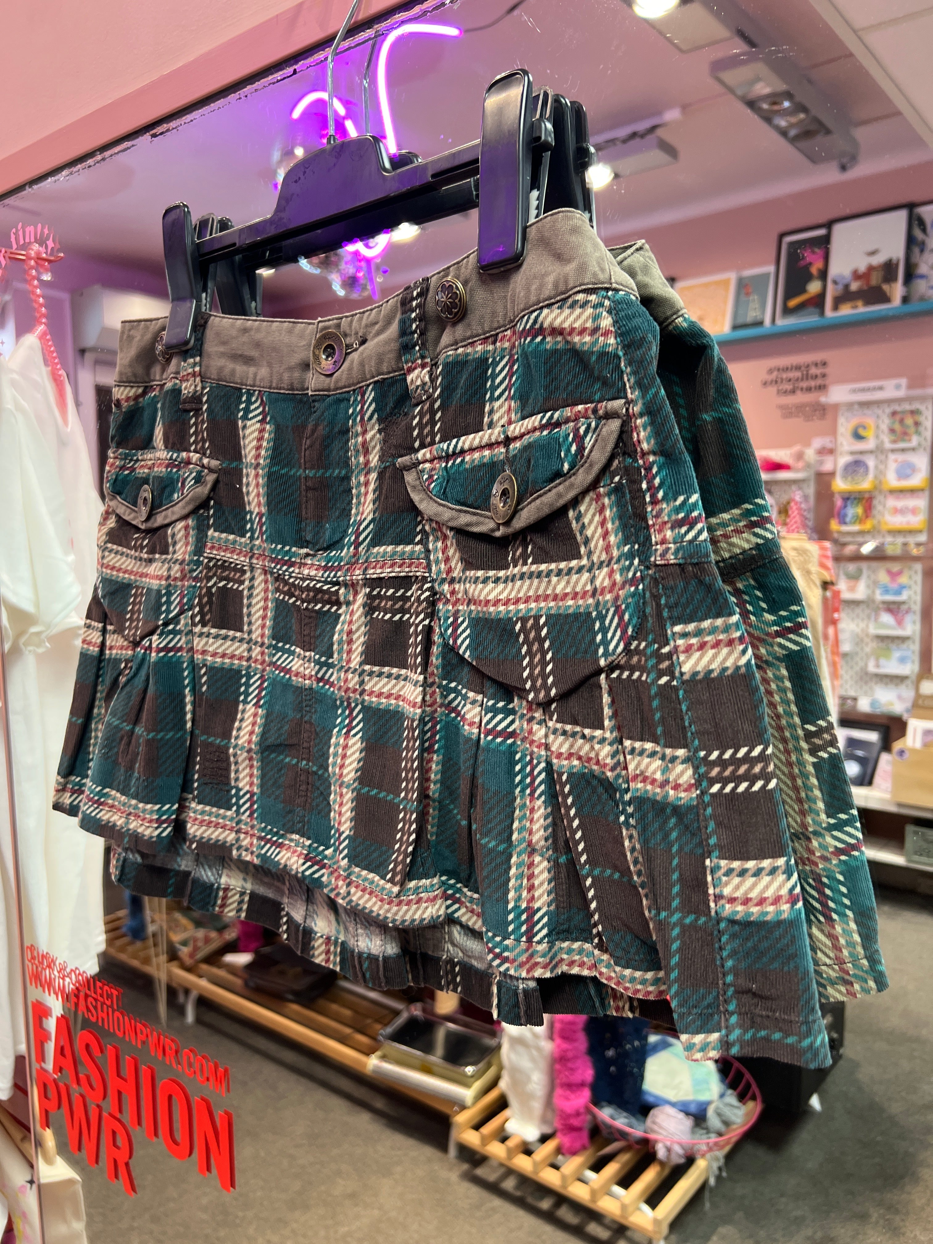 y2k school mini skirt