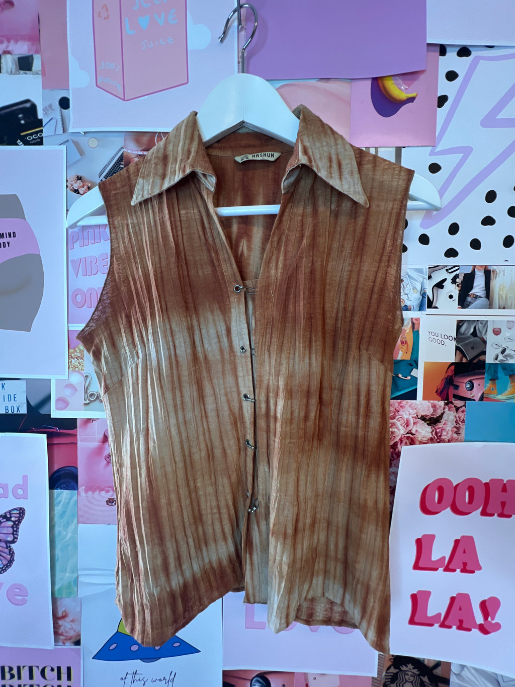 Y2K piercing buttons blouse