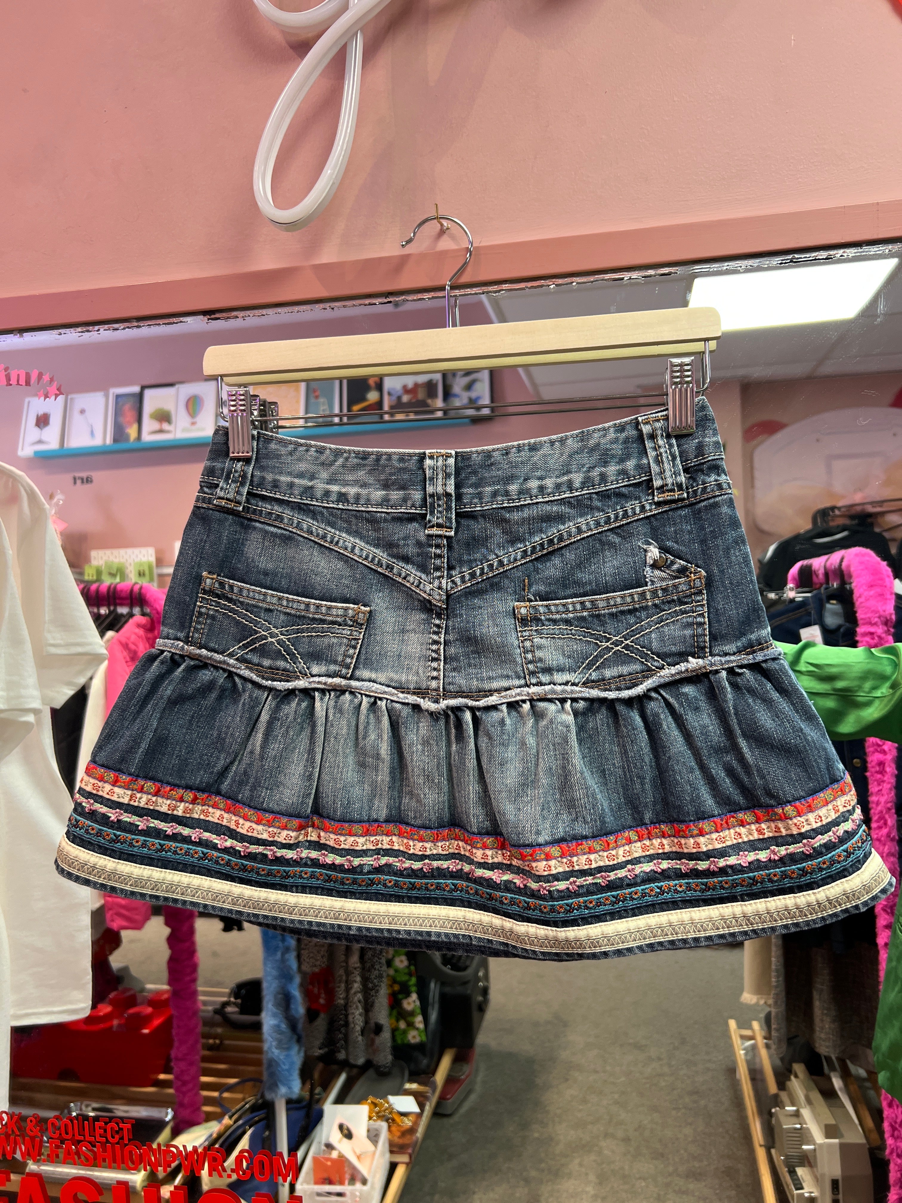 Upcycled Benetton jeans Skirt