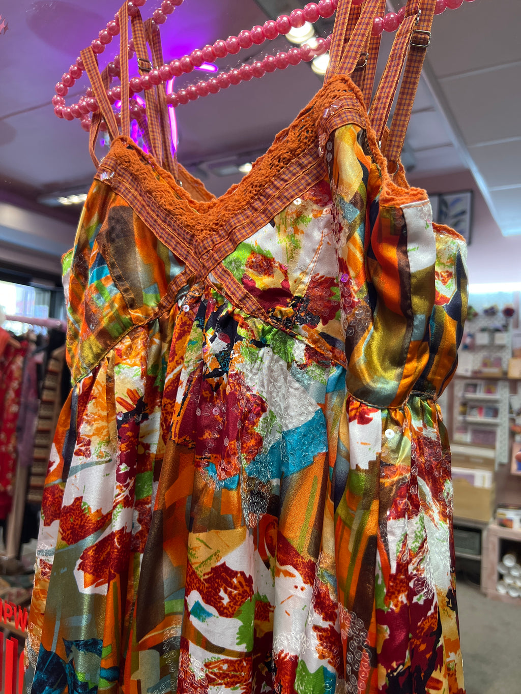 Animale orange colorful dress