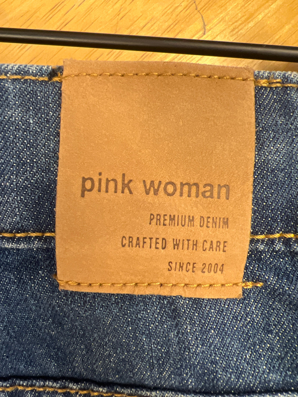 "Pink Woman" Jeans Skirt with Frills