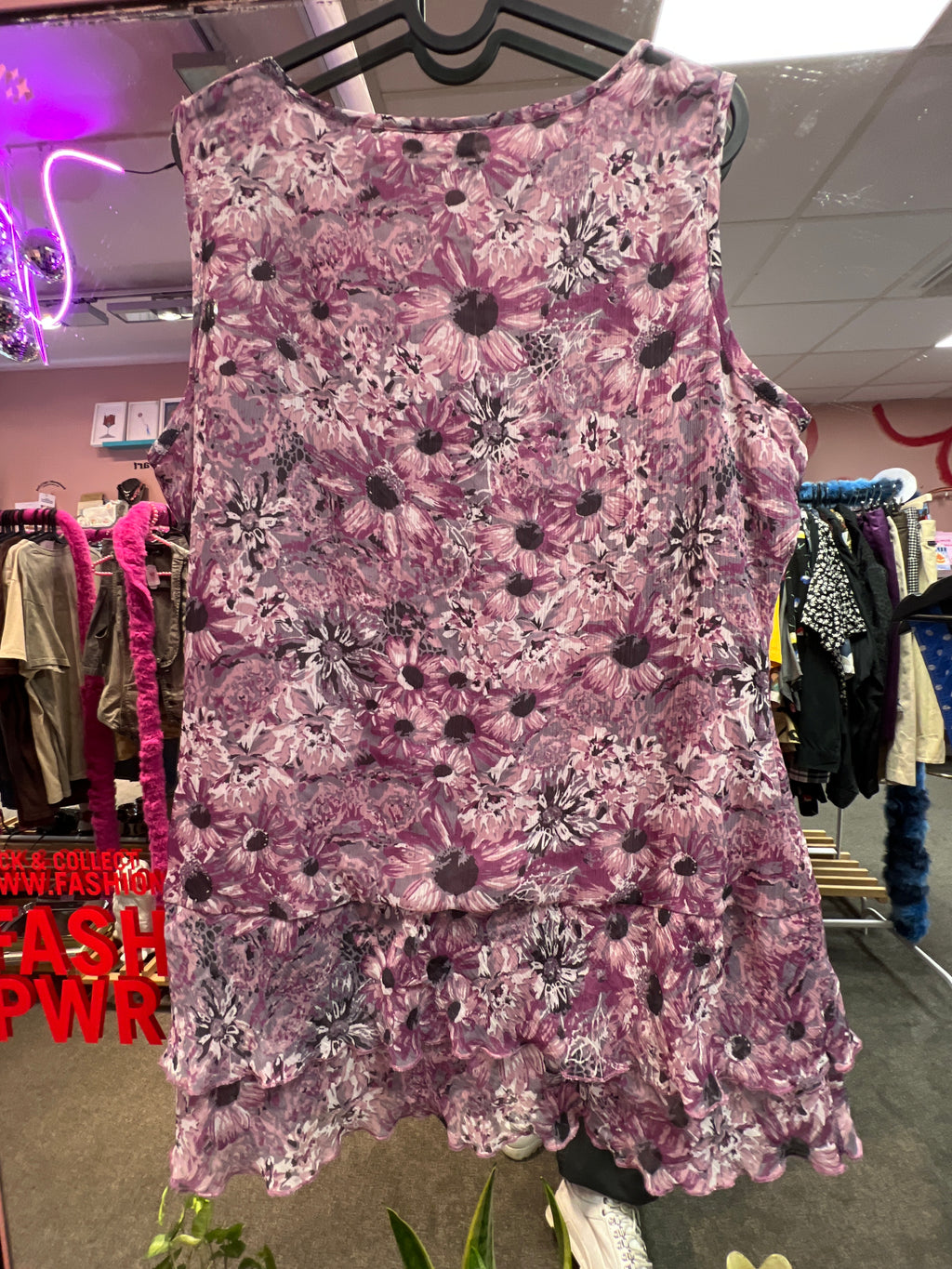 Purple flowers NKD top