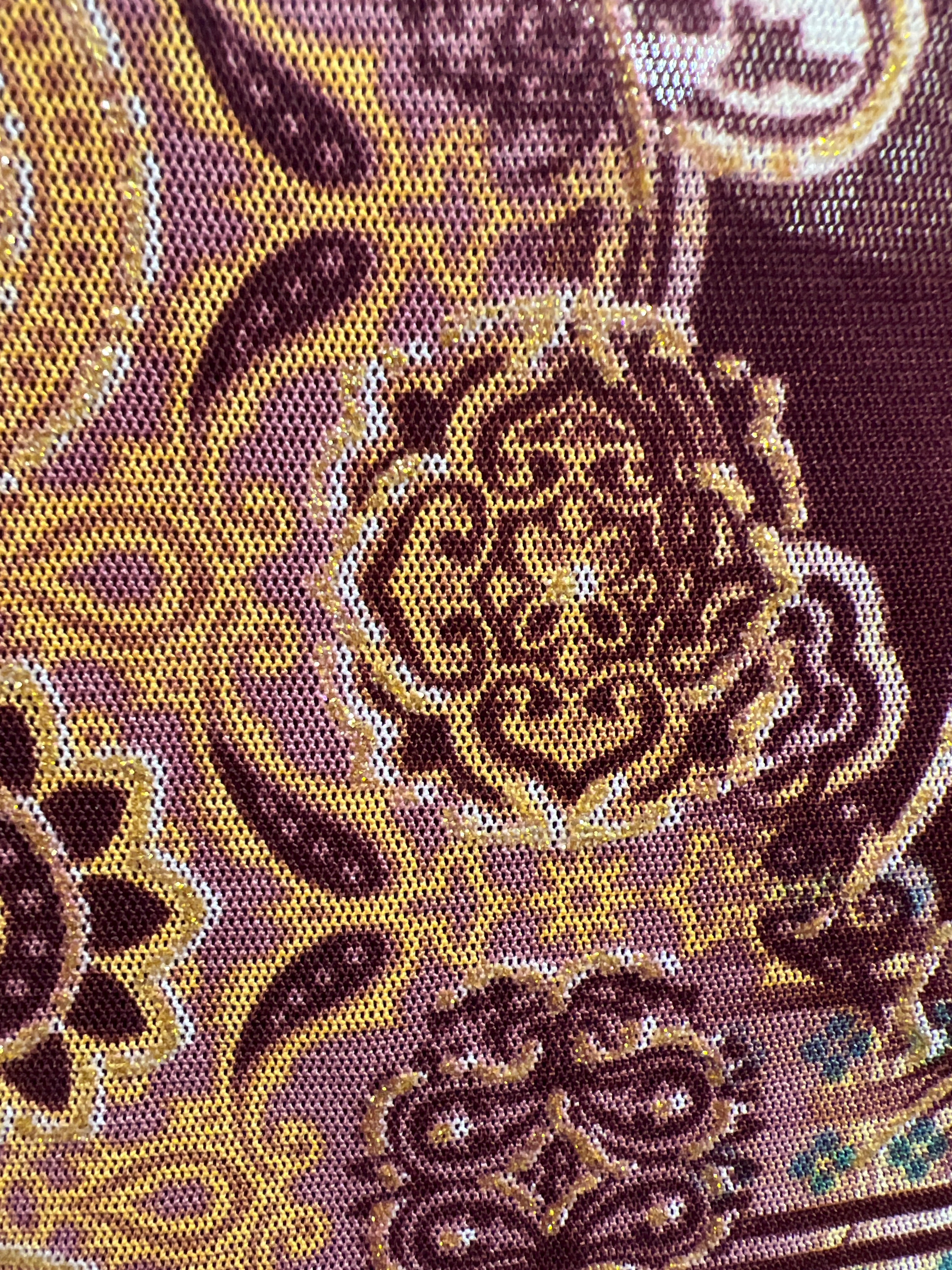 Brown patterned Y2K vibes top Xanaka