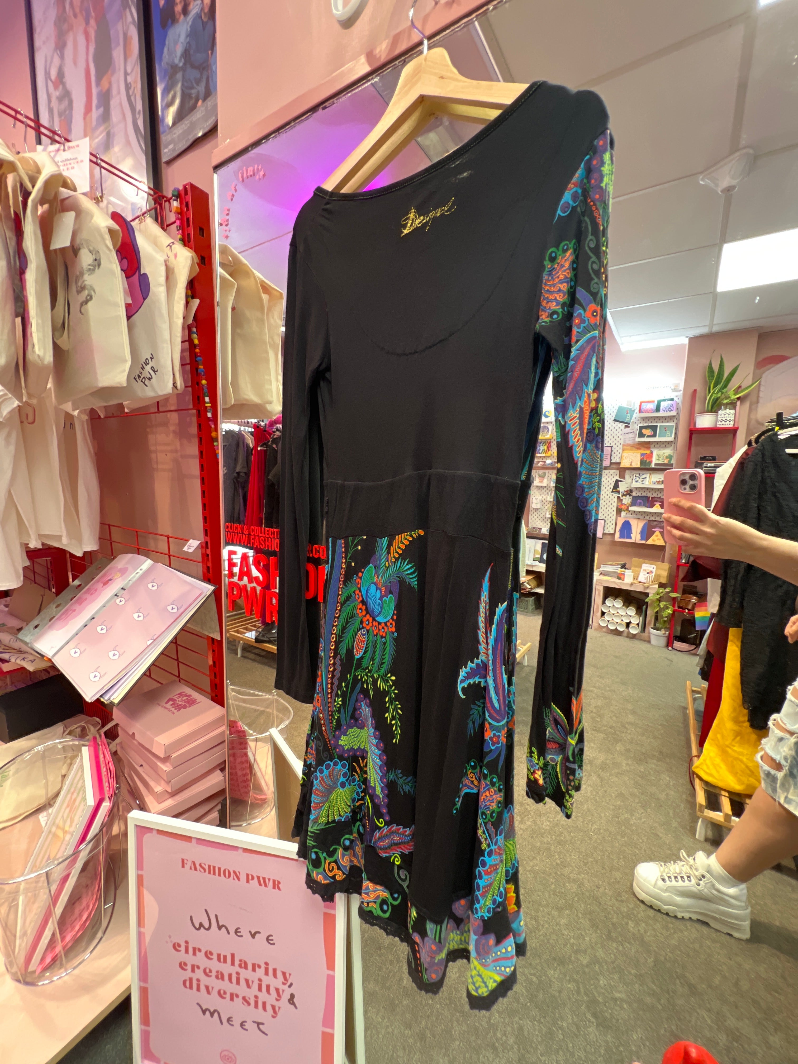 Desigual dress peacock and lotus