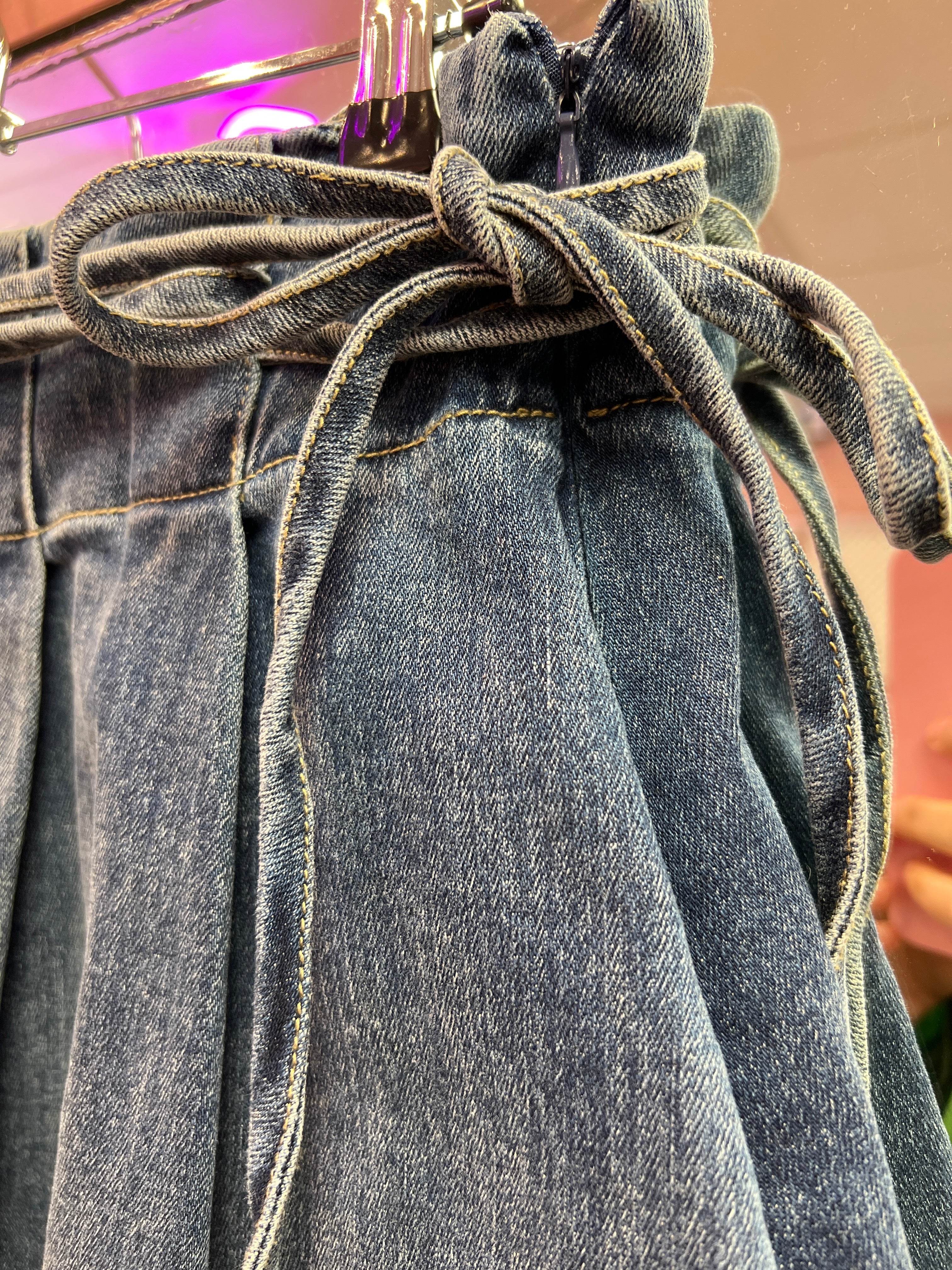 Pleated jeans skirt Tiger Mist