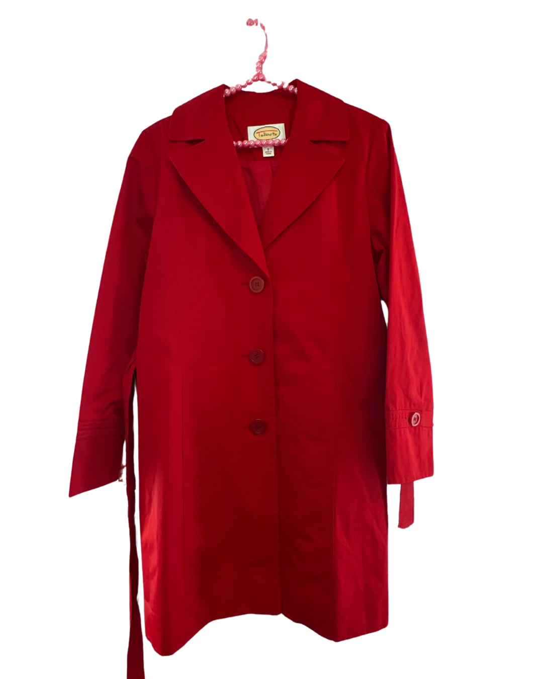 Cherry trench coat