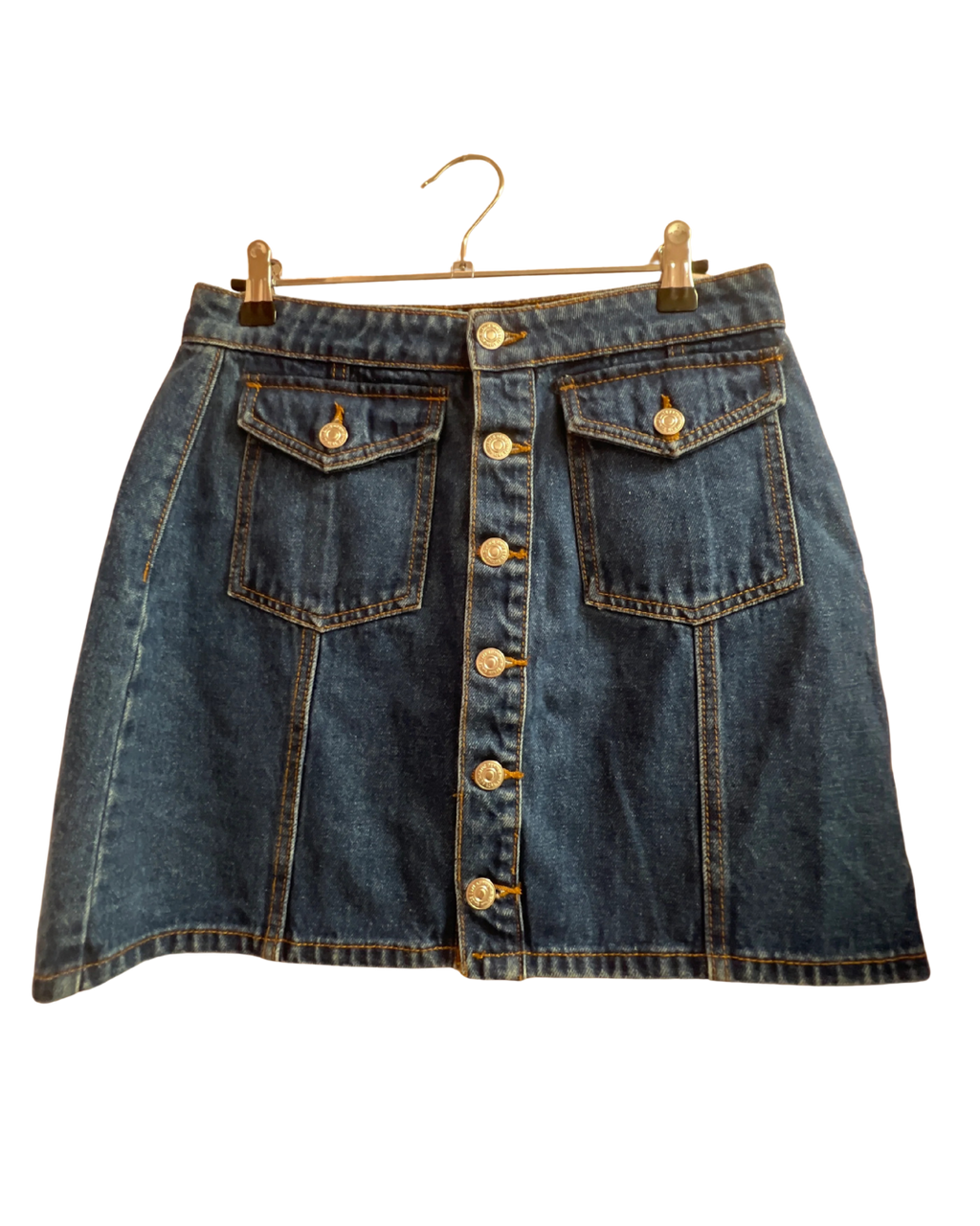 Preppy "Pimke" Jeans Skirt with Cute Pockets