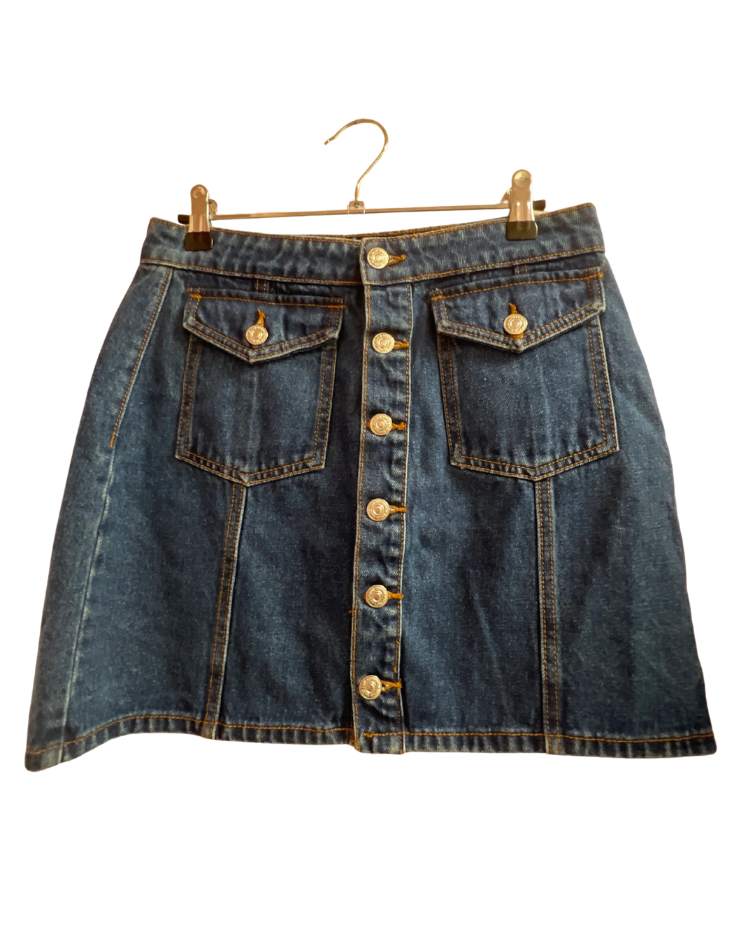 Preppy "Pimke" Jeans Skirt with Cute Pockets