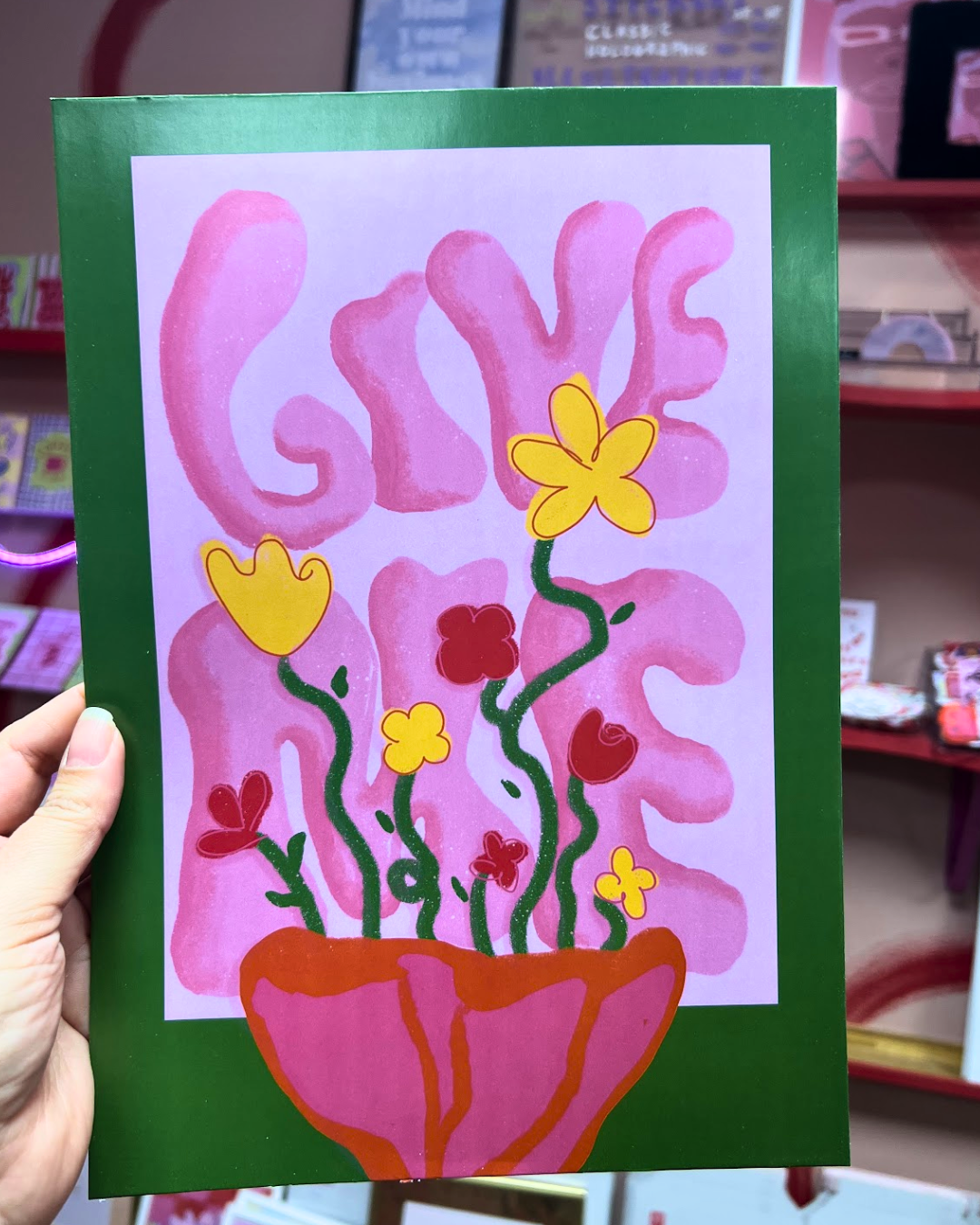 Give me flowers Poster & Postcard