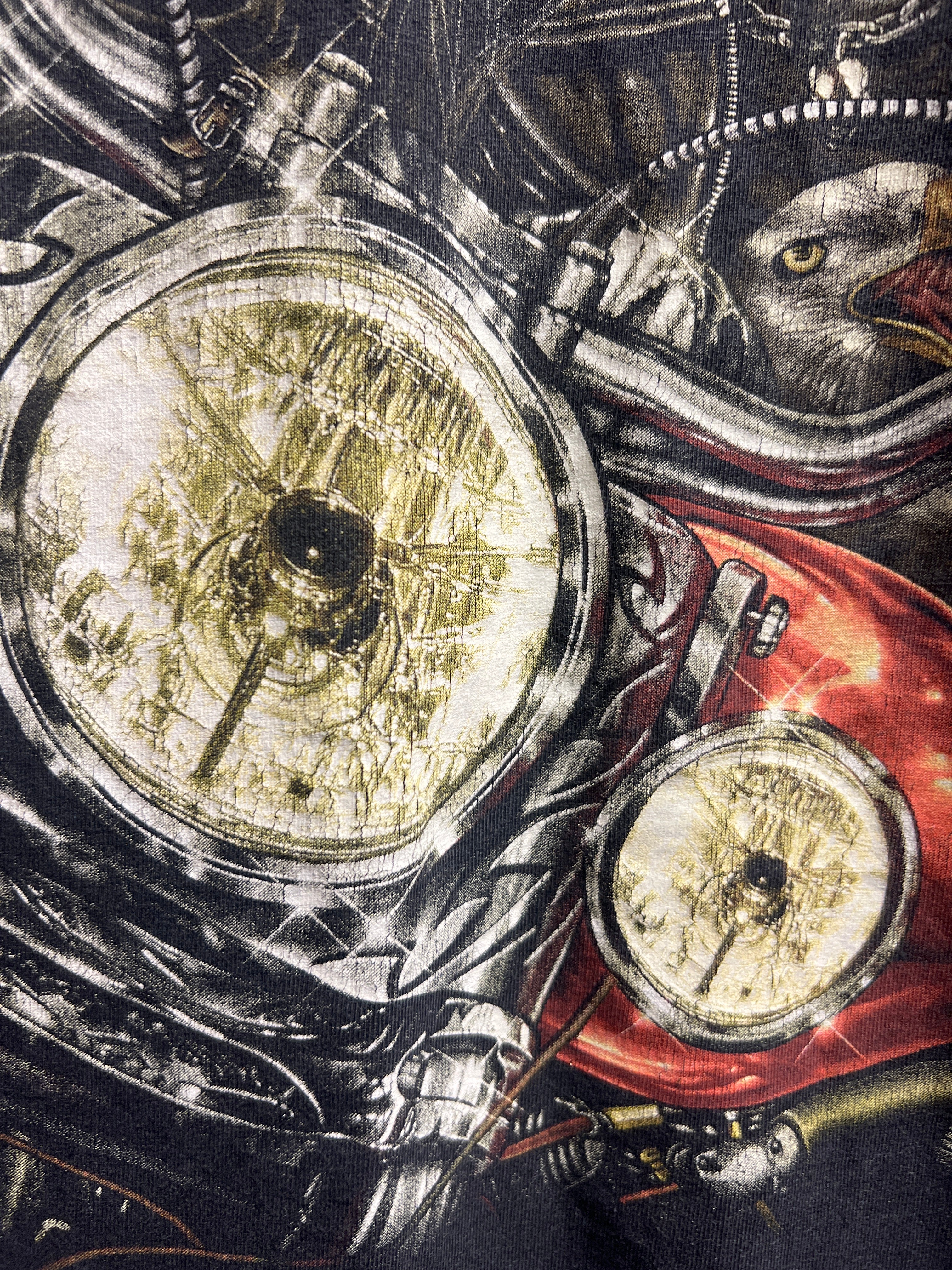 Motorcycle skull tshirt