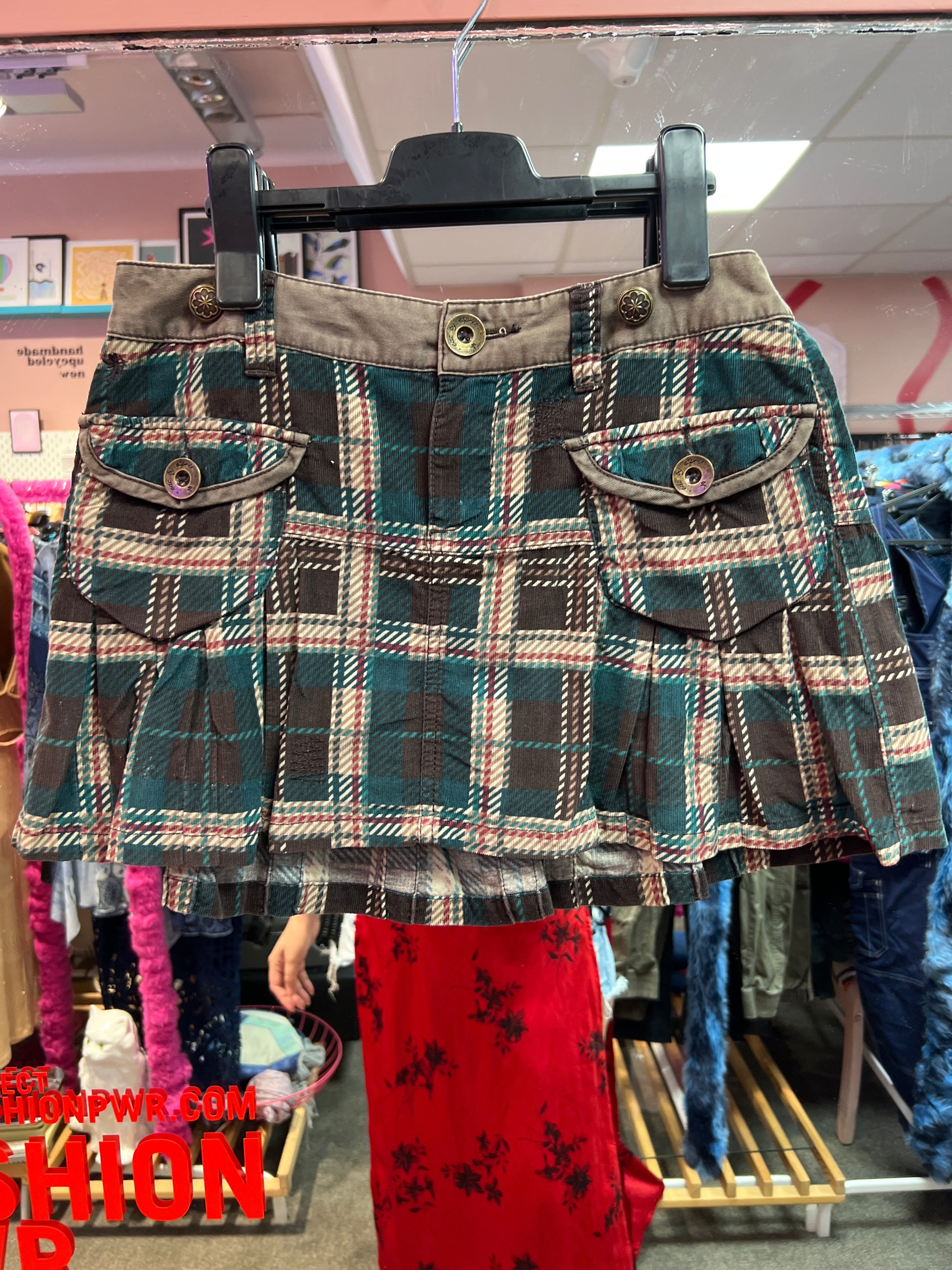 y2k school mini skirt