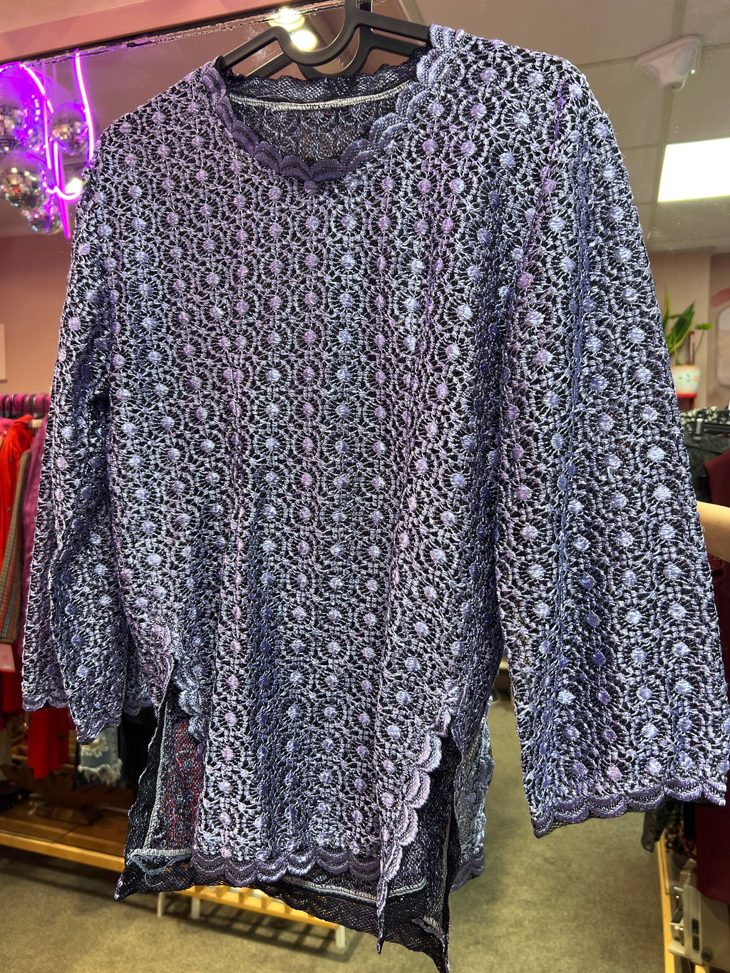 Purple Y2K vibes top