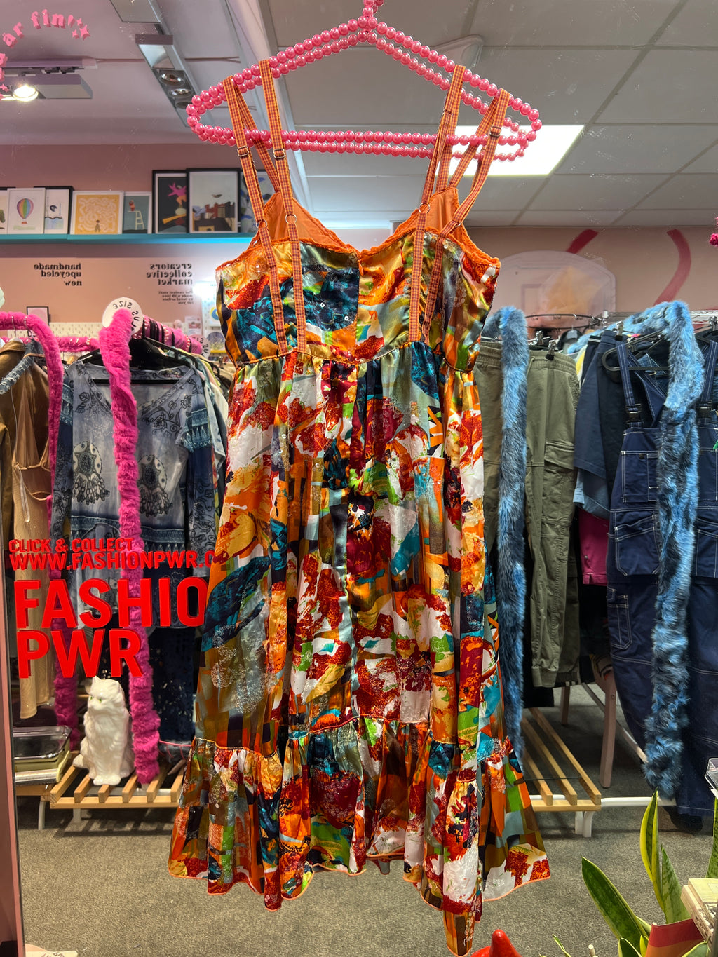 Animale orange colorful dress