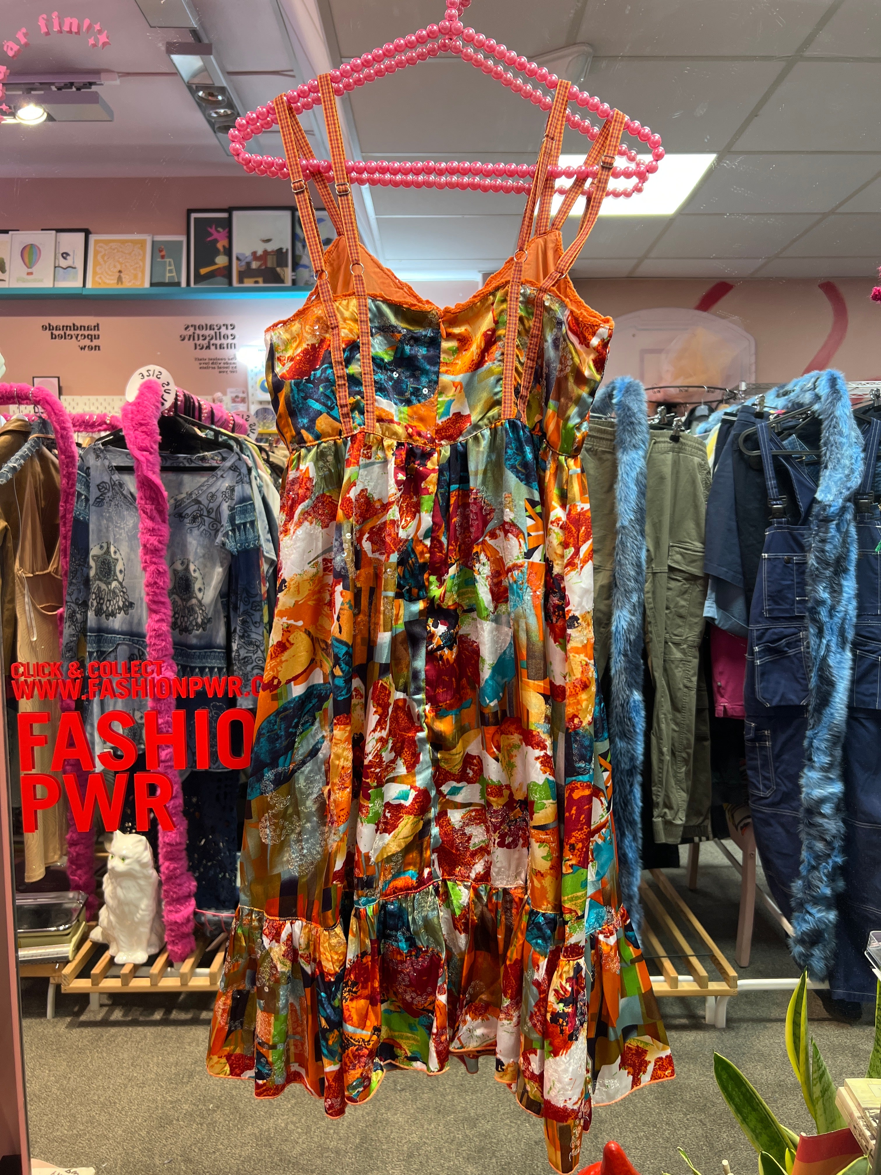 Animale orange colorful dress