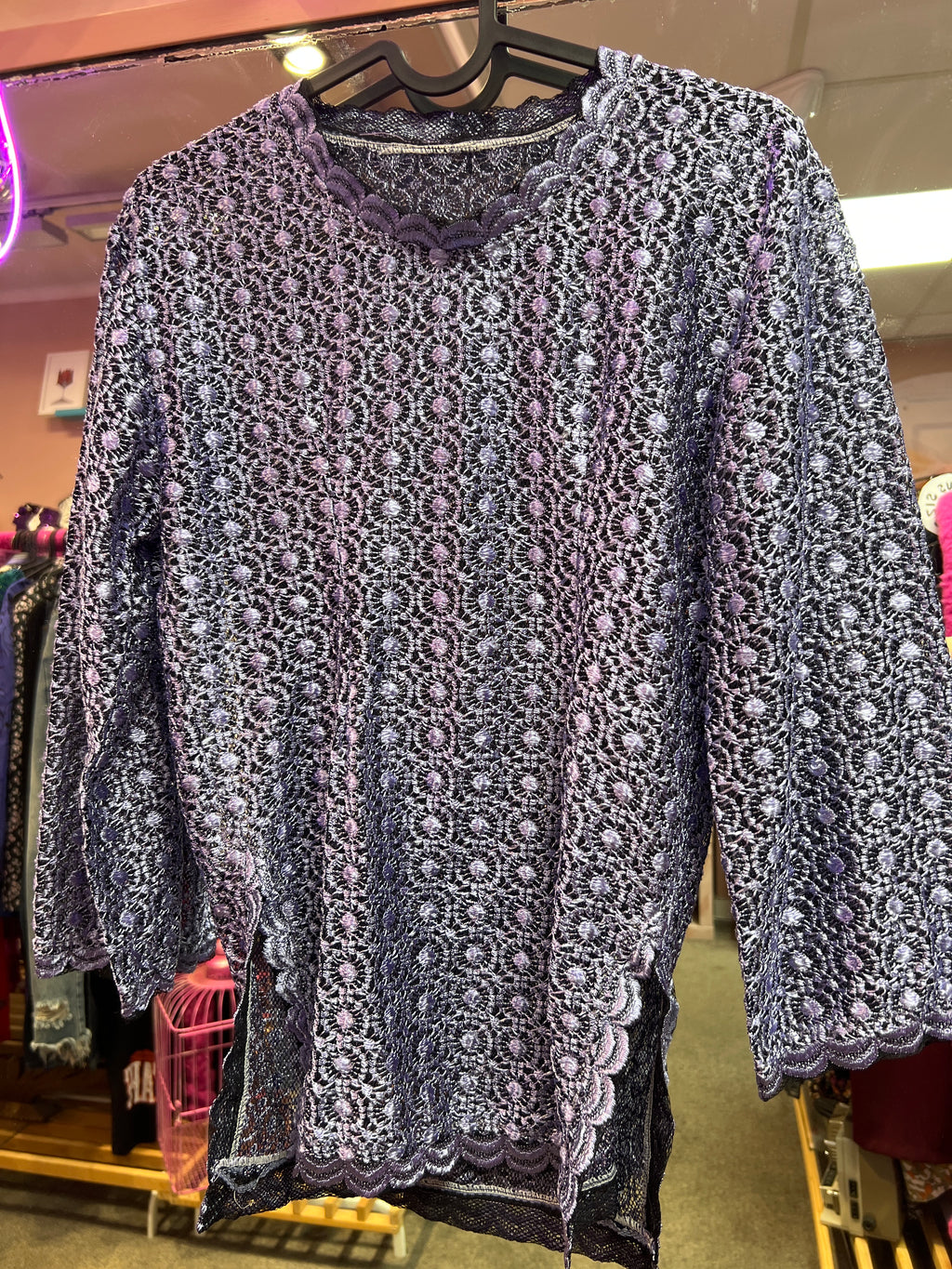 Purple Y2K vibes top