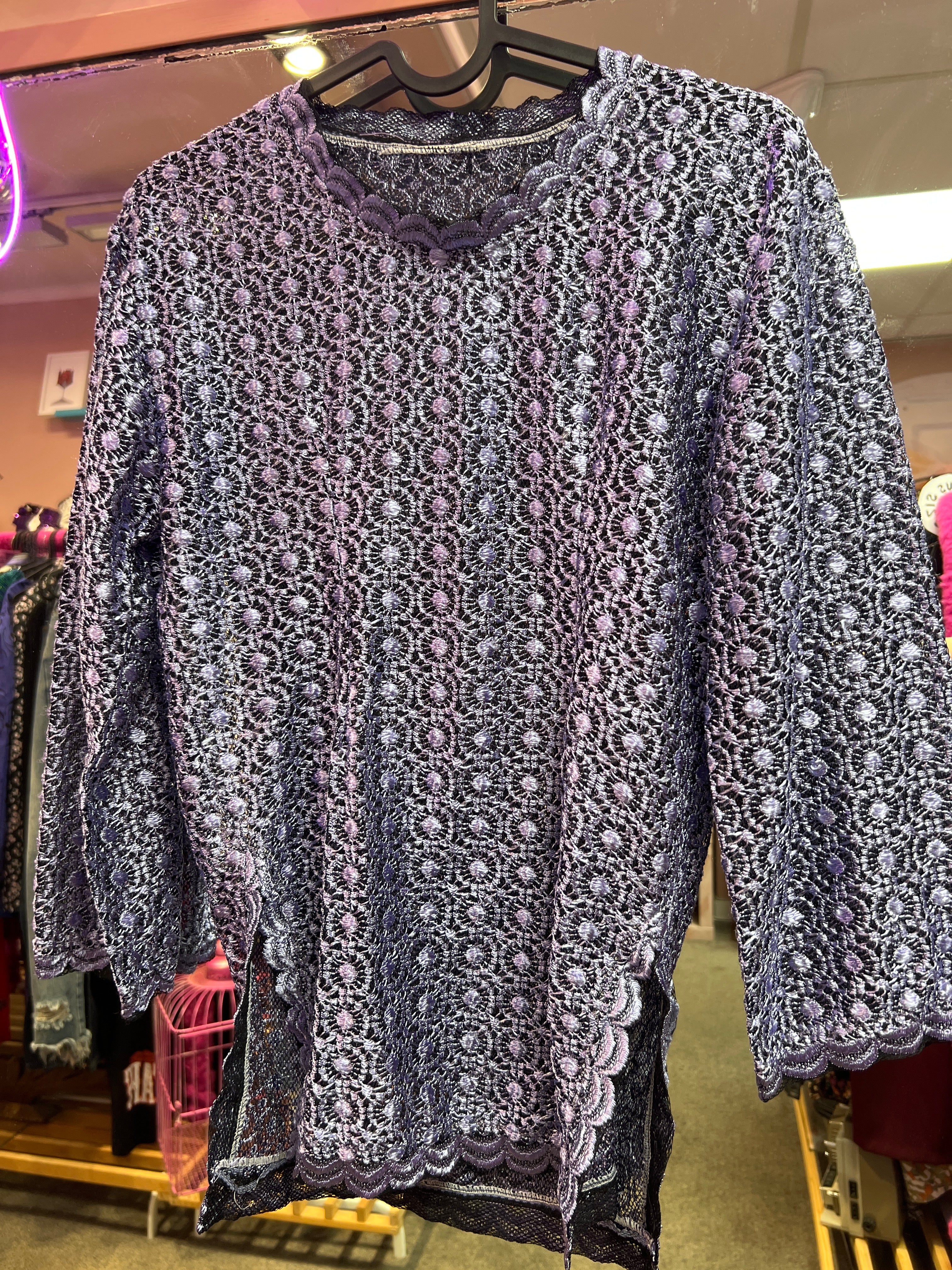 Purple Y2K vibes top