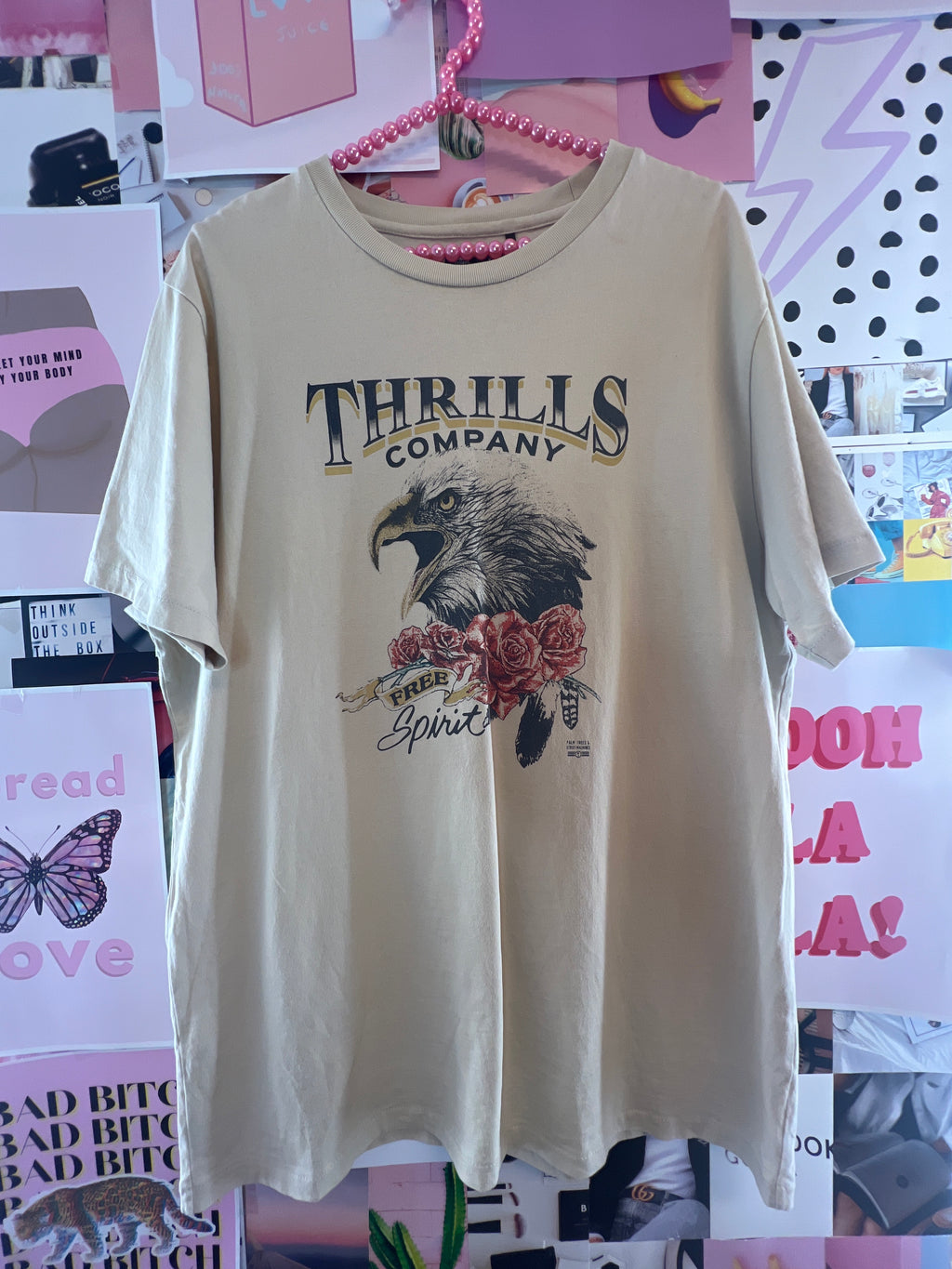 Oversized "Thrills Company" T-shirt