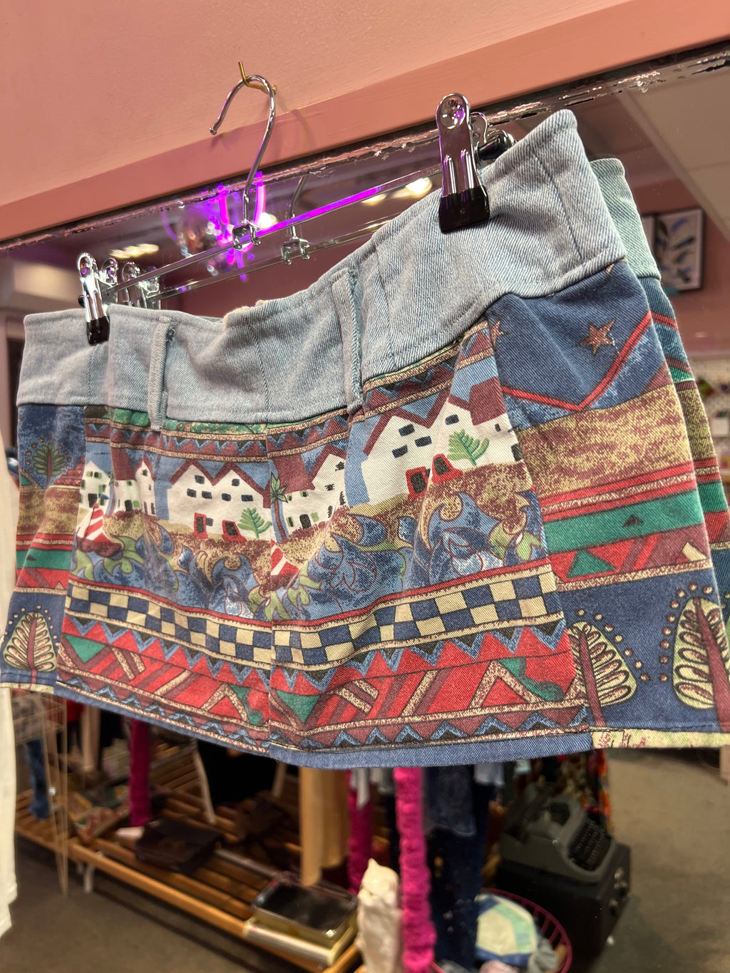 Upcycled skirt top