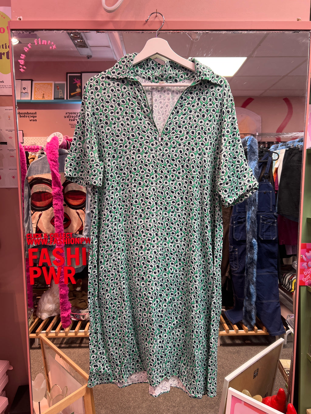 Arket green flower dress