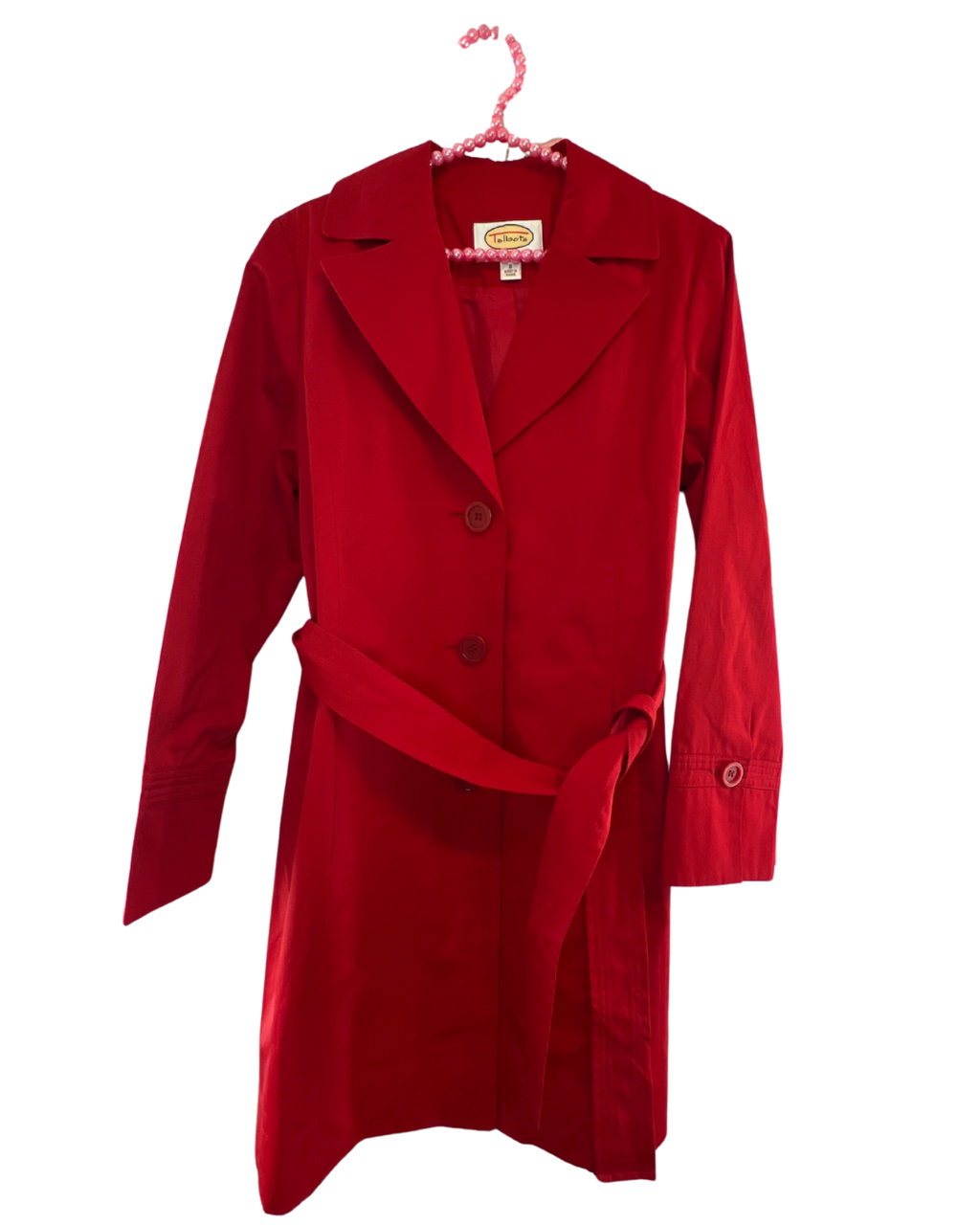Cherry trench coat