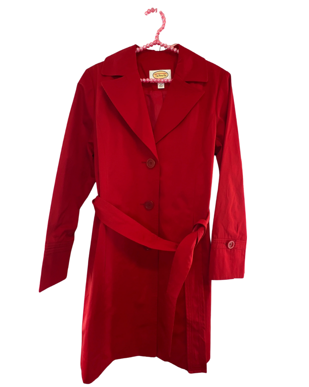 Cherry trench coat