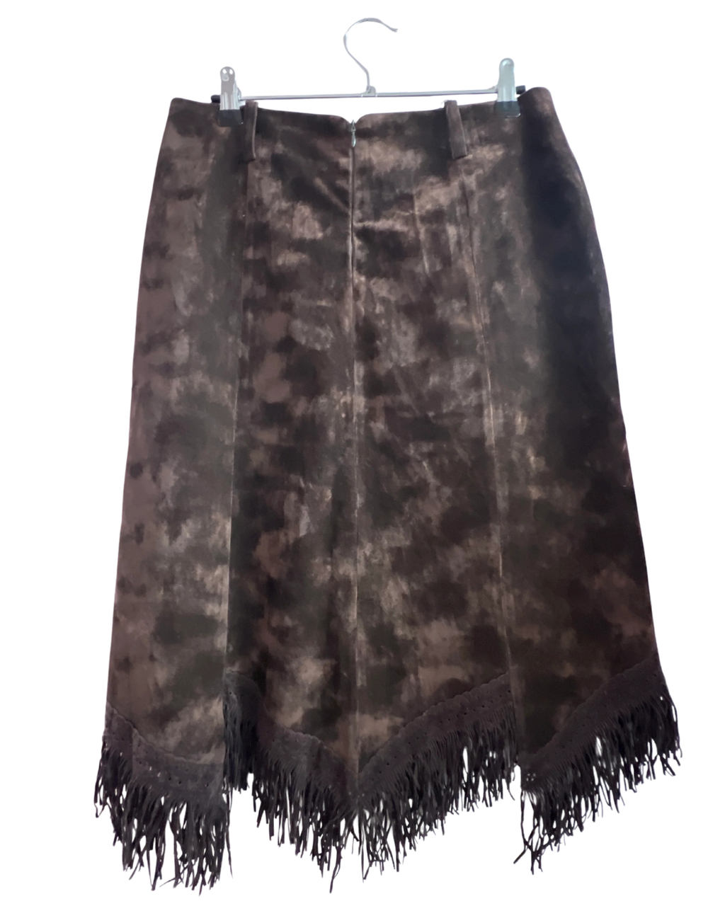 Brown Nyeroket Skirt With Fringes