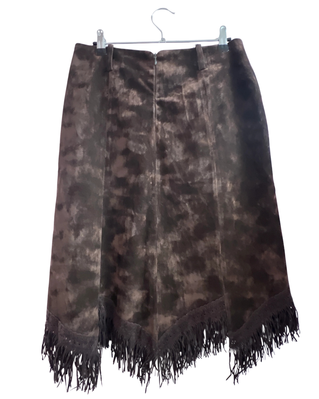 Brown Nyeroket Skirt With Fringes